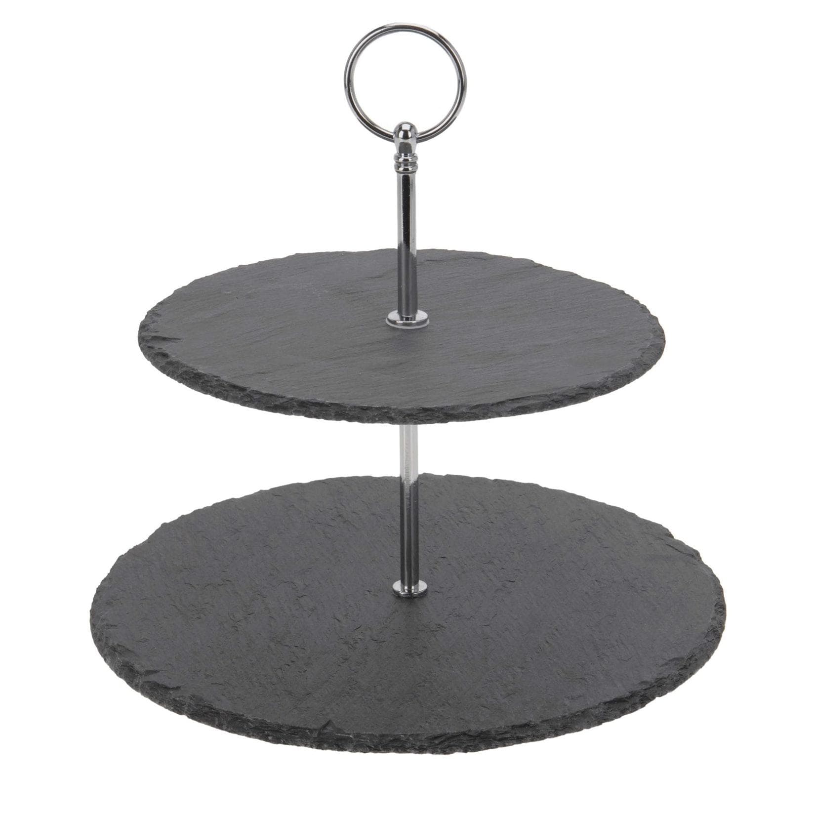 Neuetischkultur Etagere 2-stöckig Schiefer