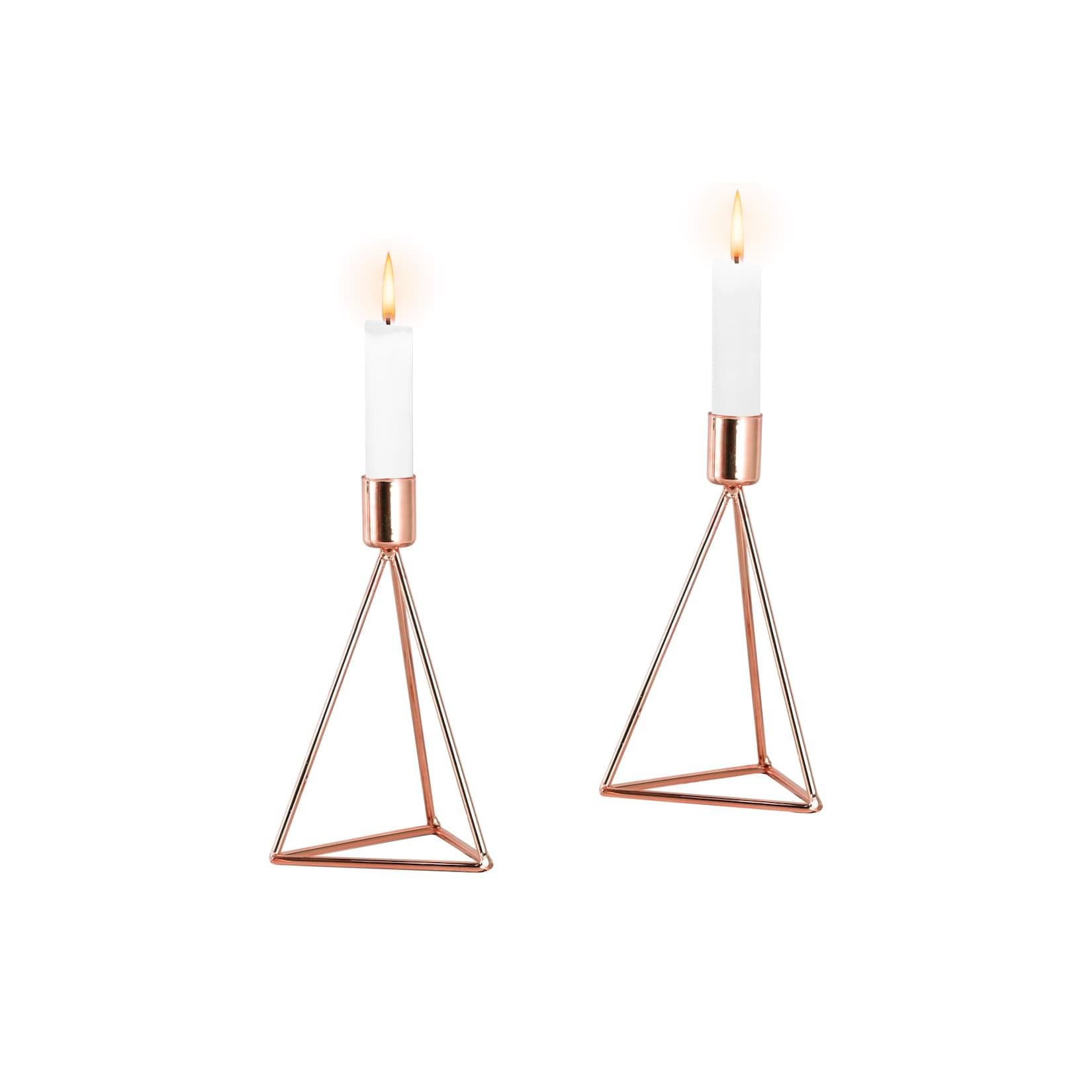 ECHWERK Kerzenhalter Diamant Hoch Kupfer Modernes Design