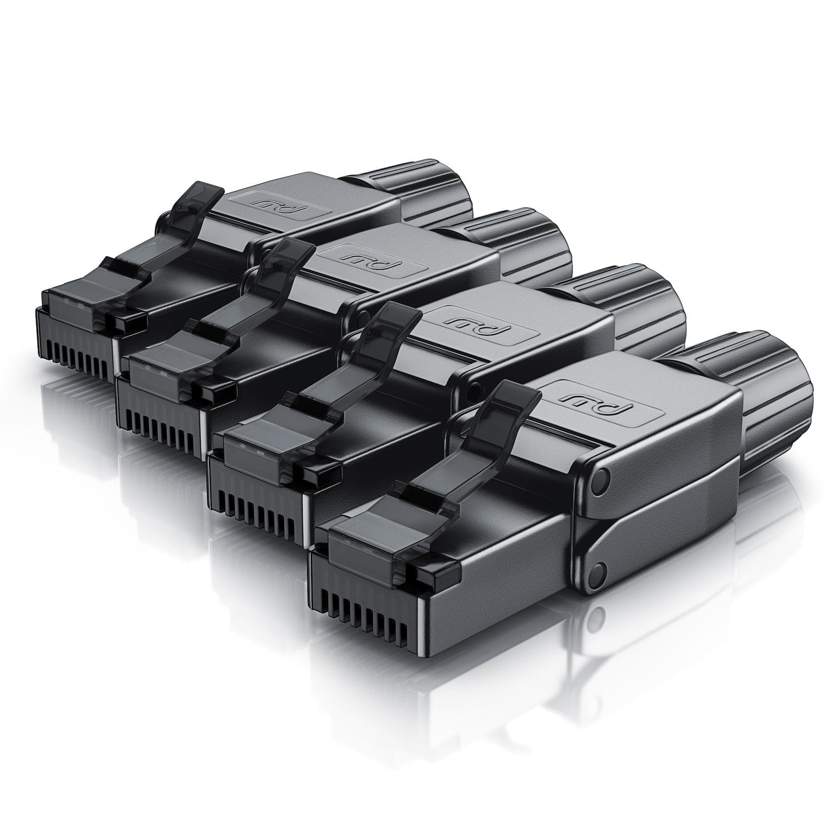 Primewire 4x RJ45 CAT 8 Netzwerkstecker Schwarz 40 Gbit/s