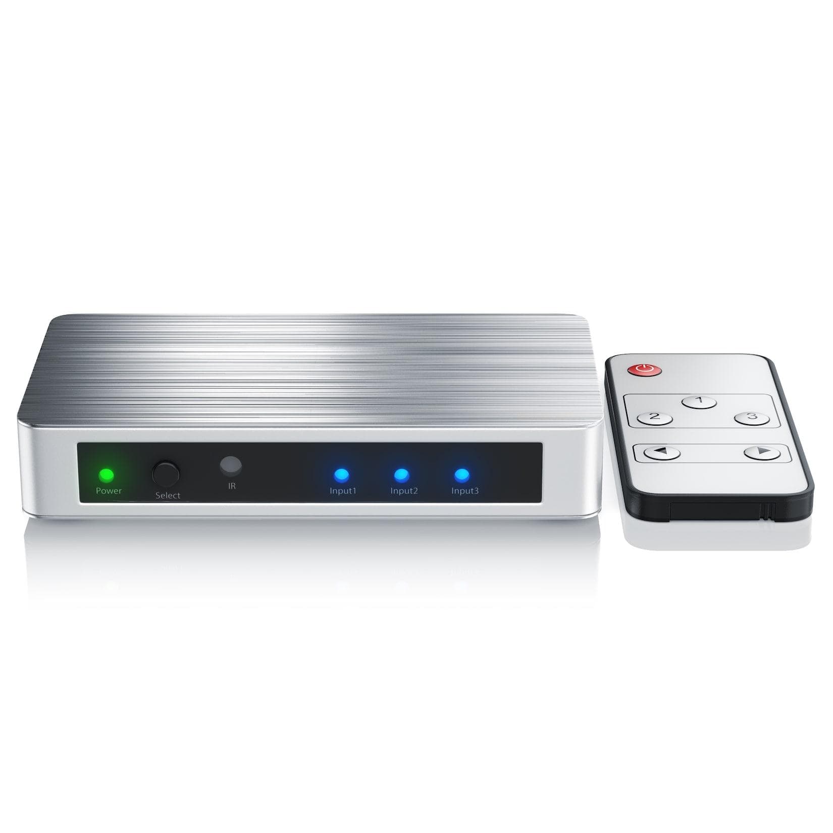 Primewire 3-Port 4K UHD HDMI Switch mit Fernbedienung & Netzteil