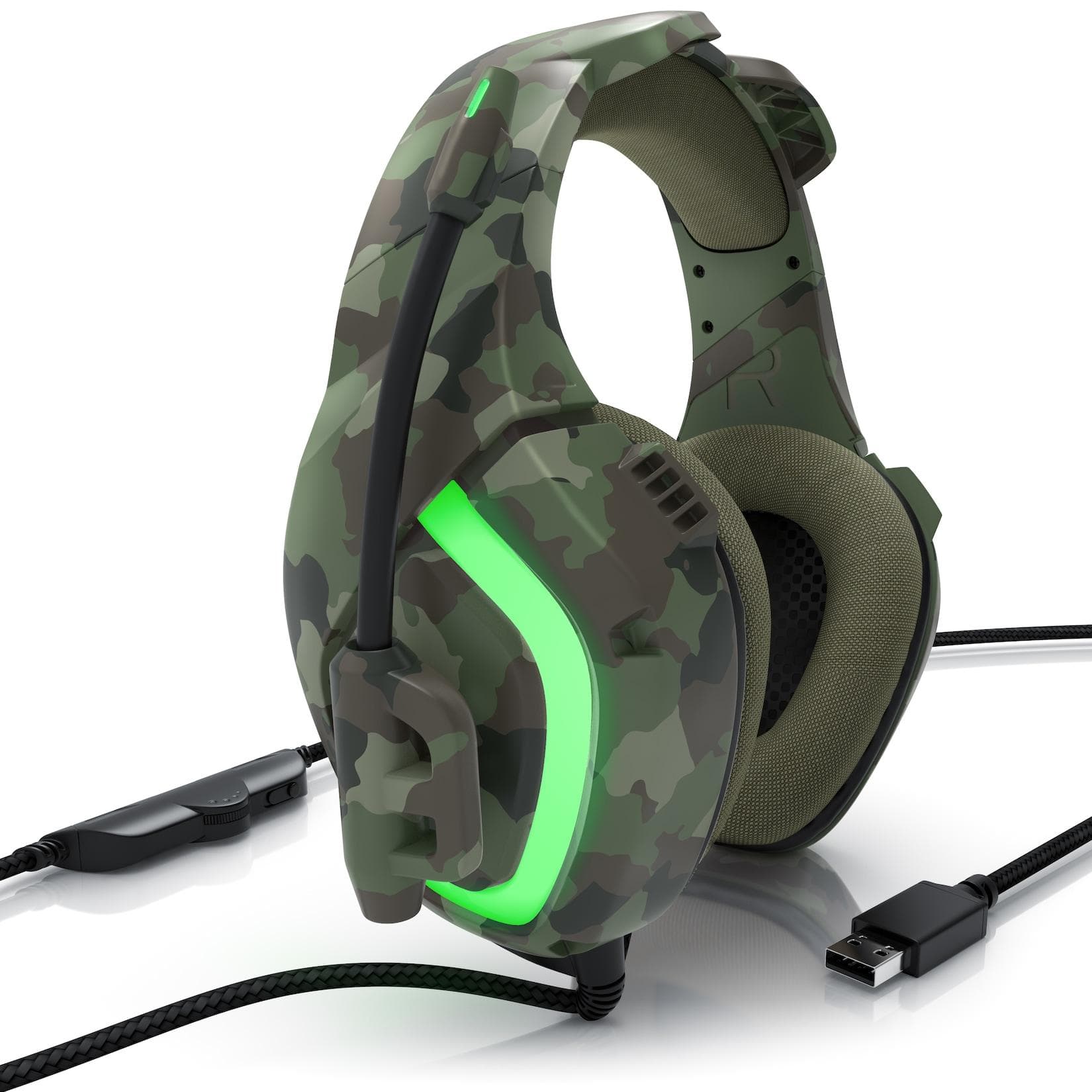 CSL USB Gaming Headset GHS-103 mit Mikrofon für PC und PS4
