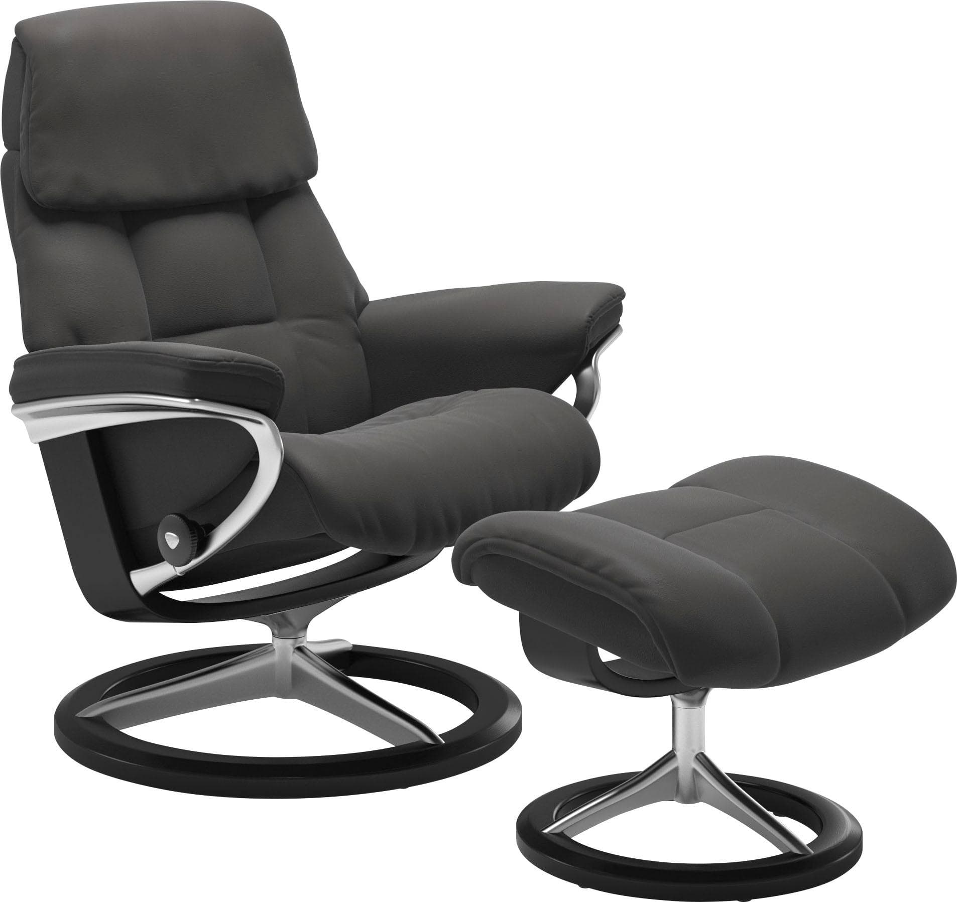 STRESSLESS Ruby Hocker grau Leder PALOMA Signature Base