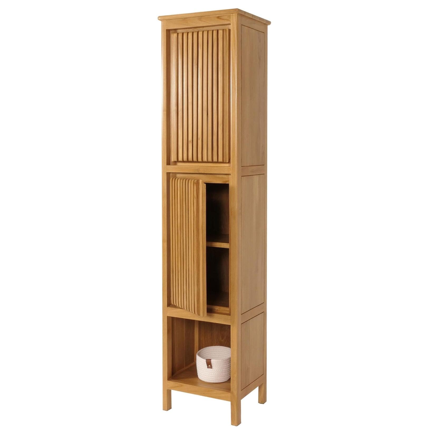 MCW Badregal MCW-M70-H aus Teakholz für modernes Badezimmer