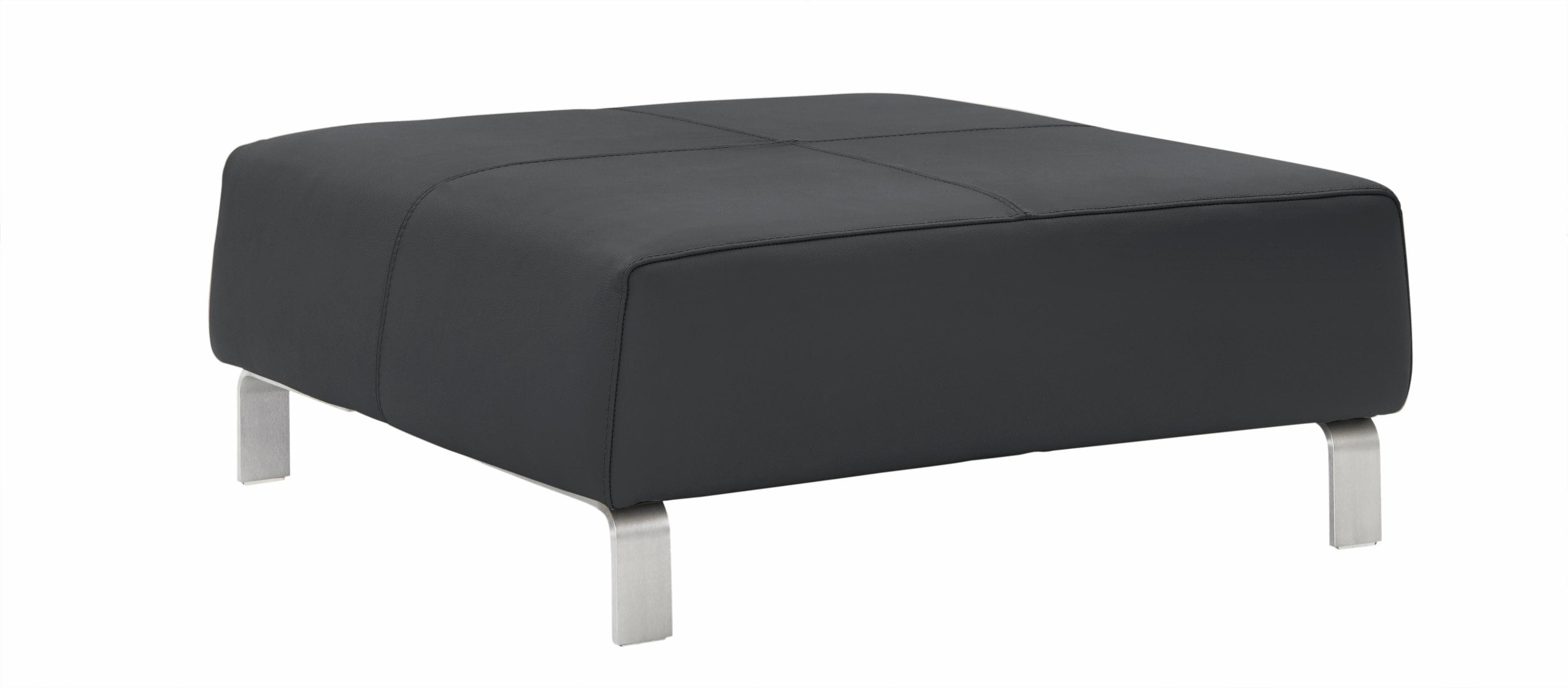 Hocker CALIA ITALIA Simon Schwarz Leder Polsterhocker