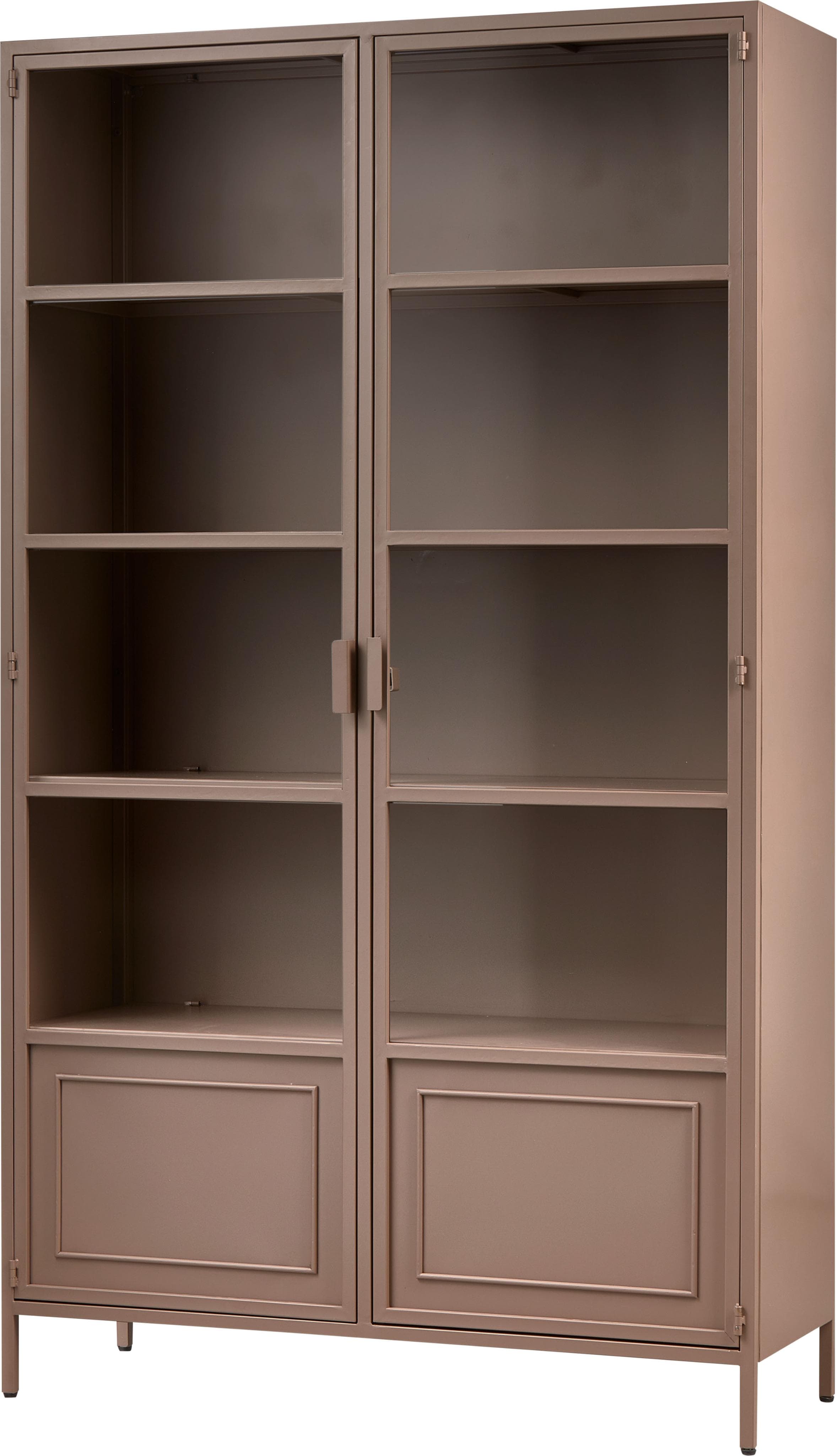 WOOOD Vitrine Ronja Braun Pulverbeschichtetes Metall