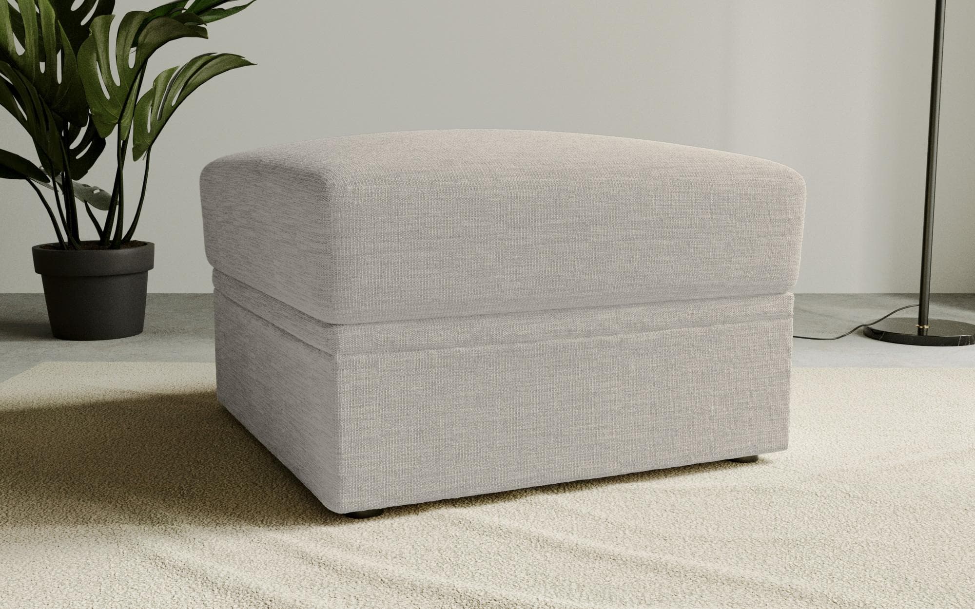 HOME AFFAIRE Lavars Polsterhocker mit Stauraum Braun
