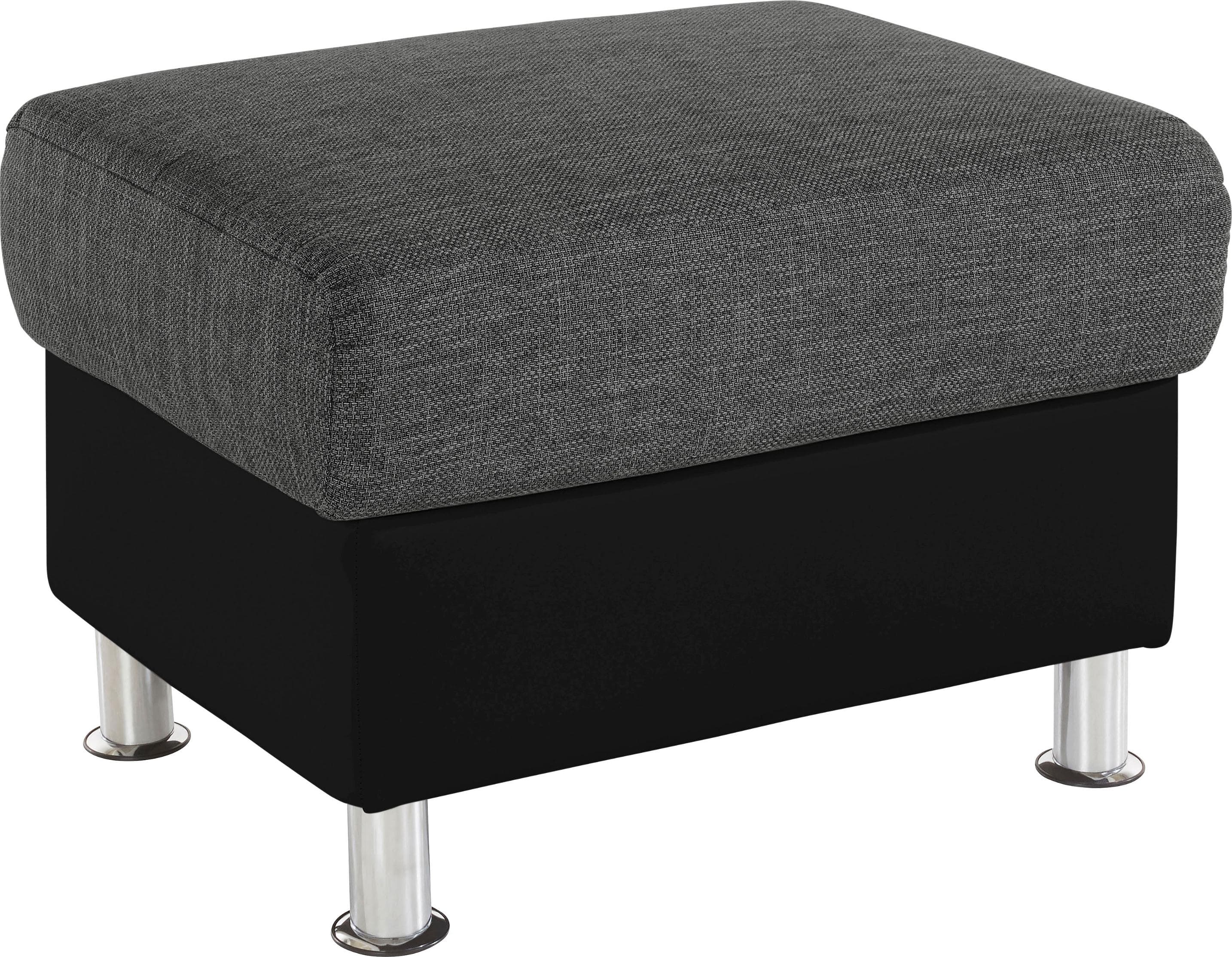 Hocker TRENDMANUFAKTUR Schwarz-Weiß Federkern