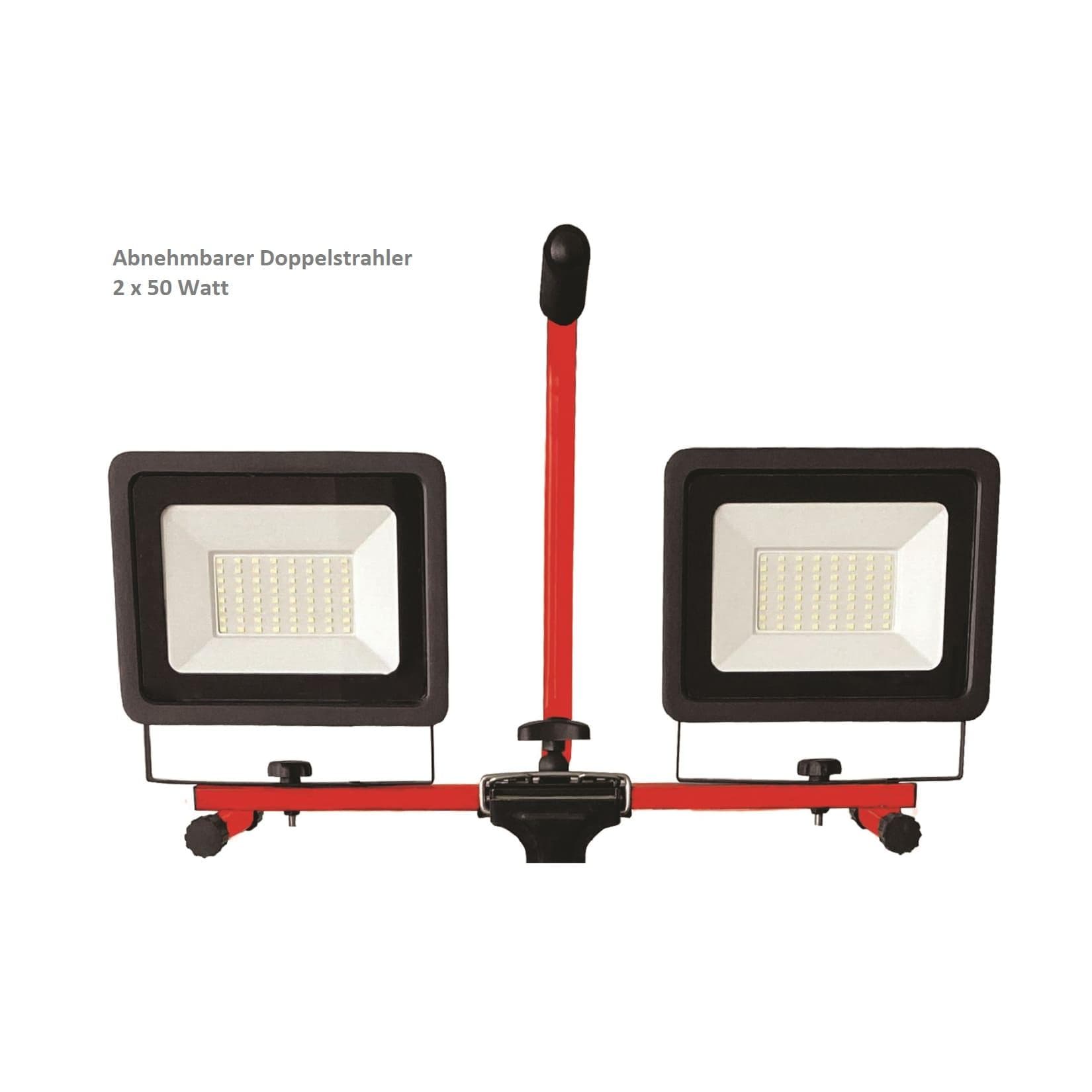 BOXTEC LED Arbeitsleuchte: 100W Strahler mit Teleskopstativ und IP65 Schutz