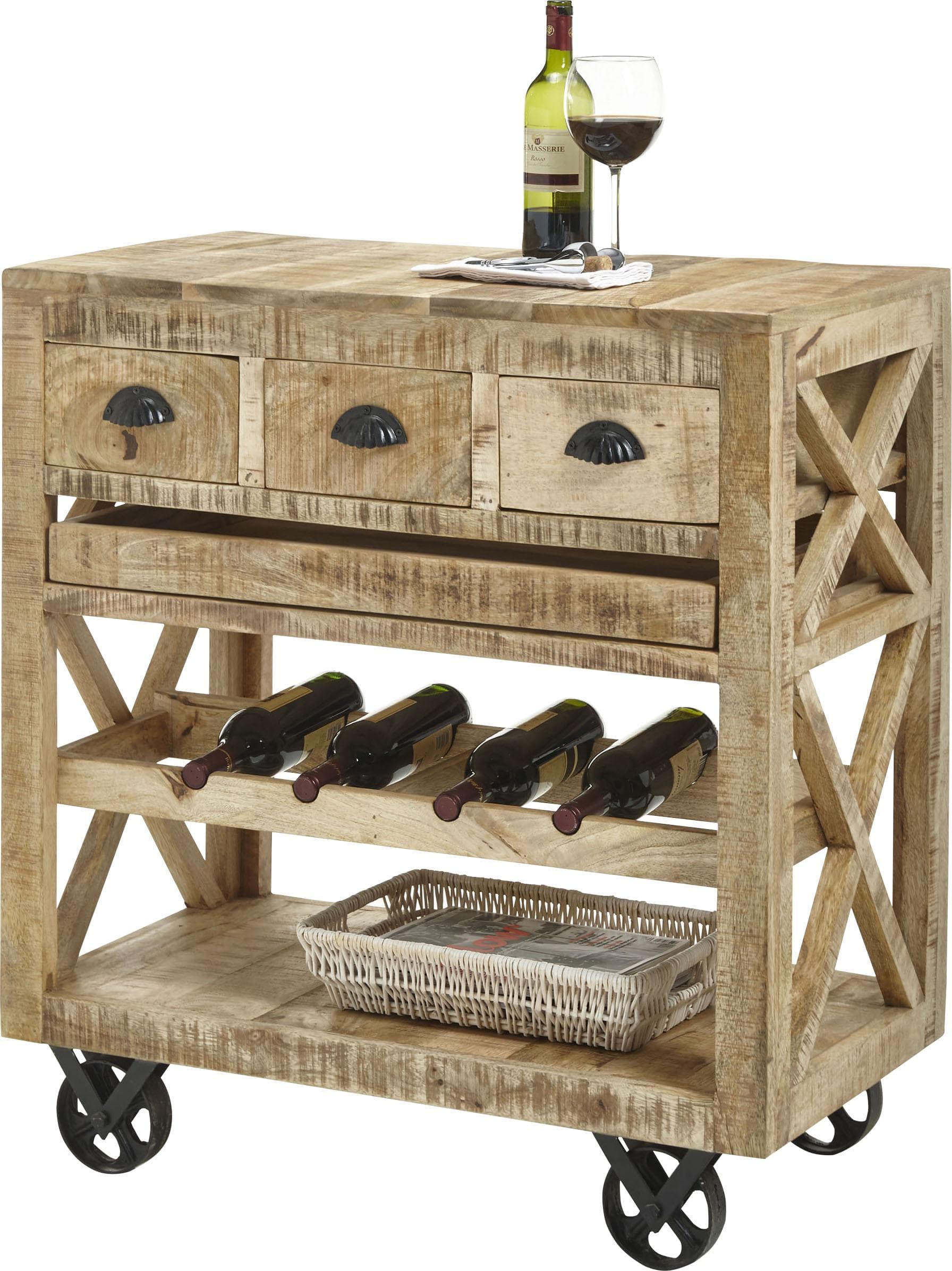 Bartisch STOLKOM Ferdi Braun Massivholz Mango