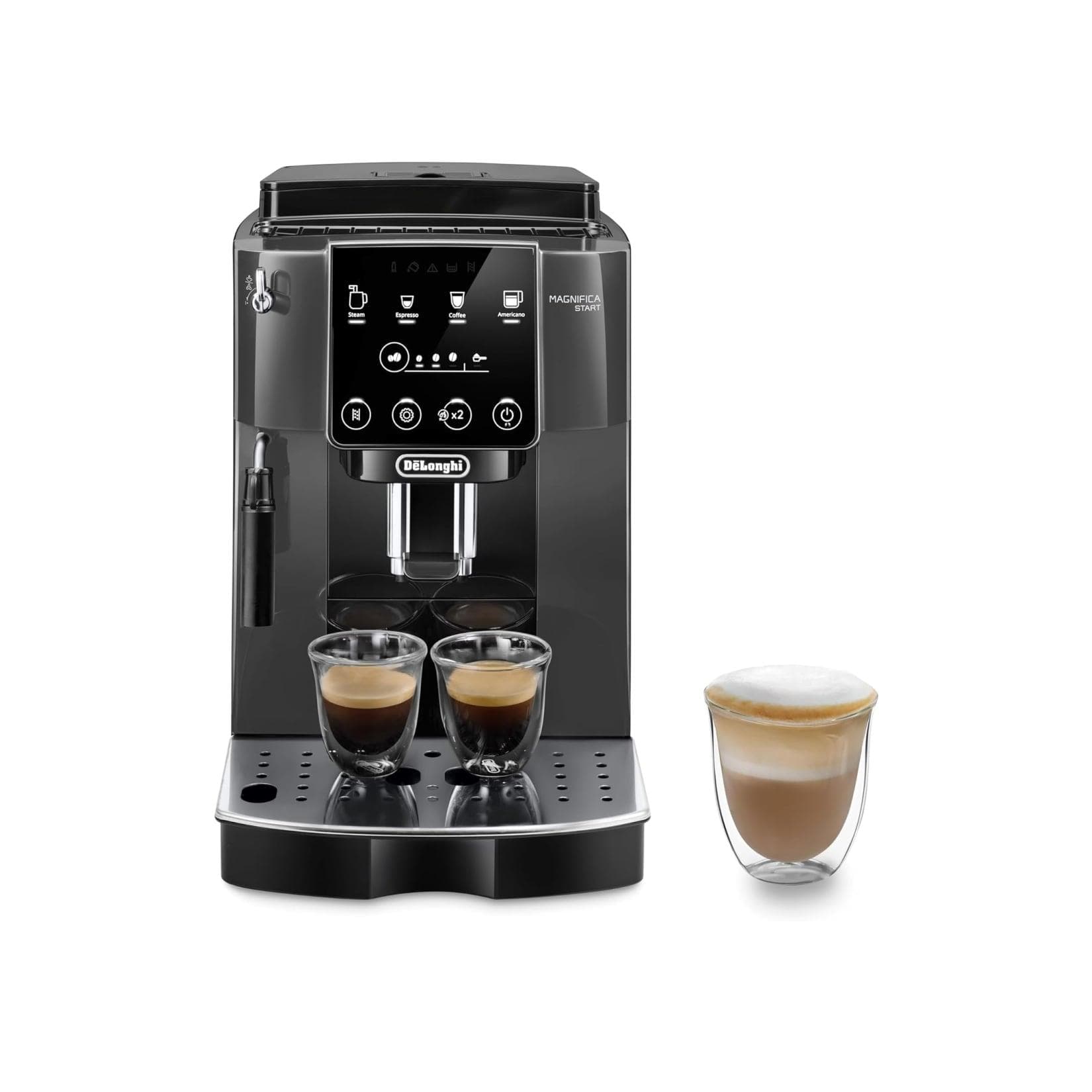 DeLonghi Magnifica Kaffeevollautomat Grau mit Einstellbarer Pulvermenge