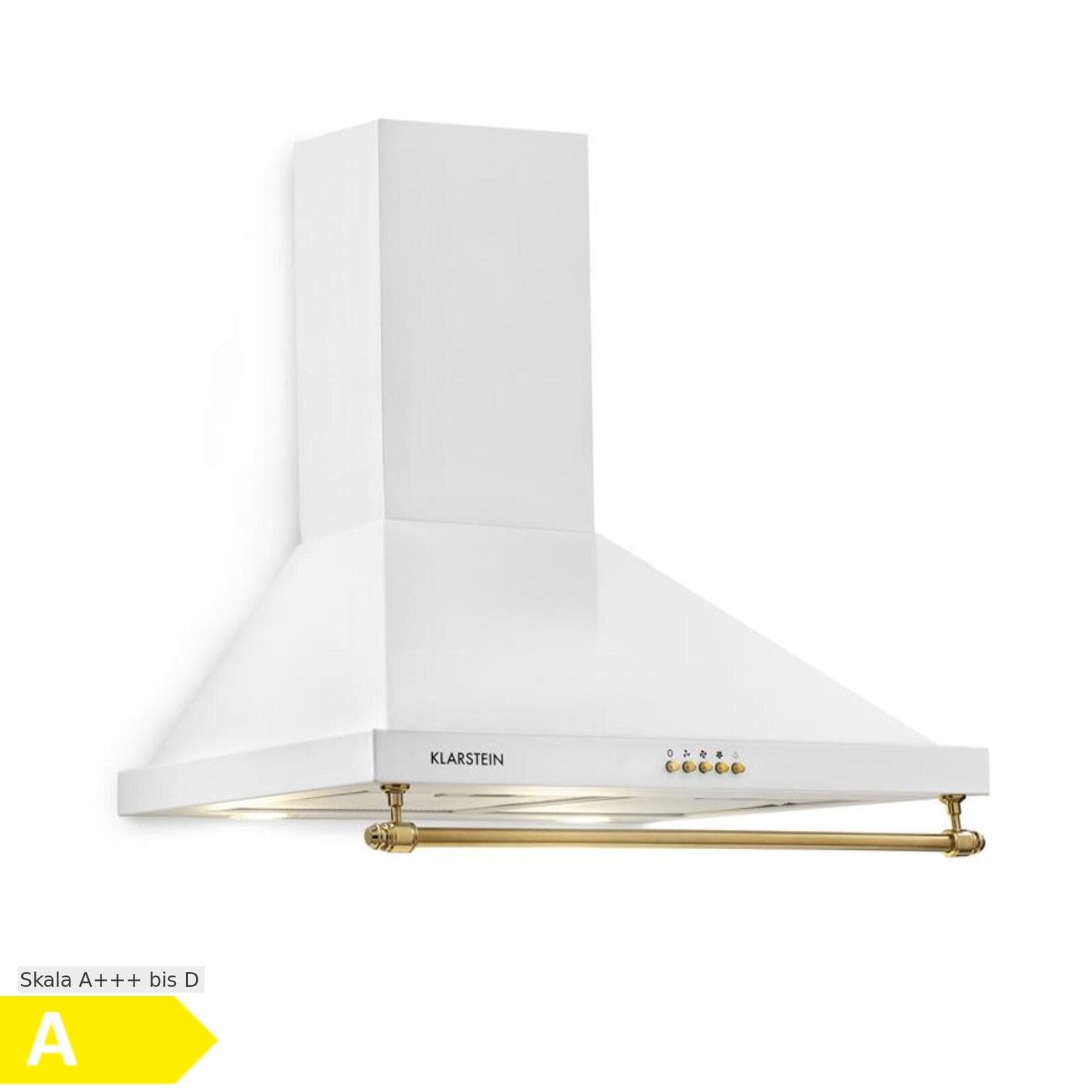 Klarstein Montblanc Dunstabzugshaube 60 cm LED Reling Weiß