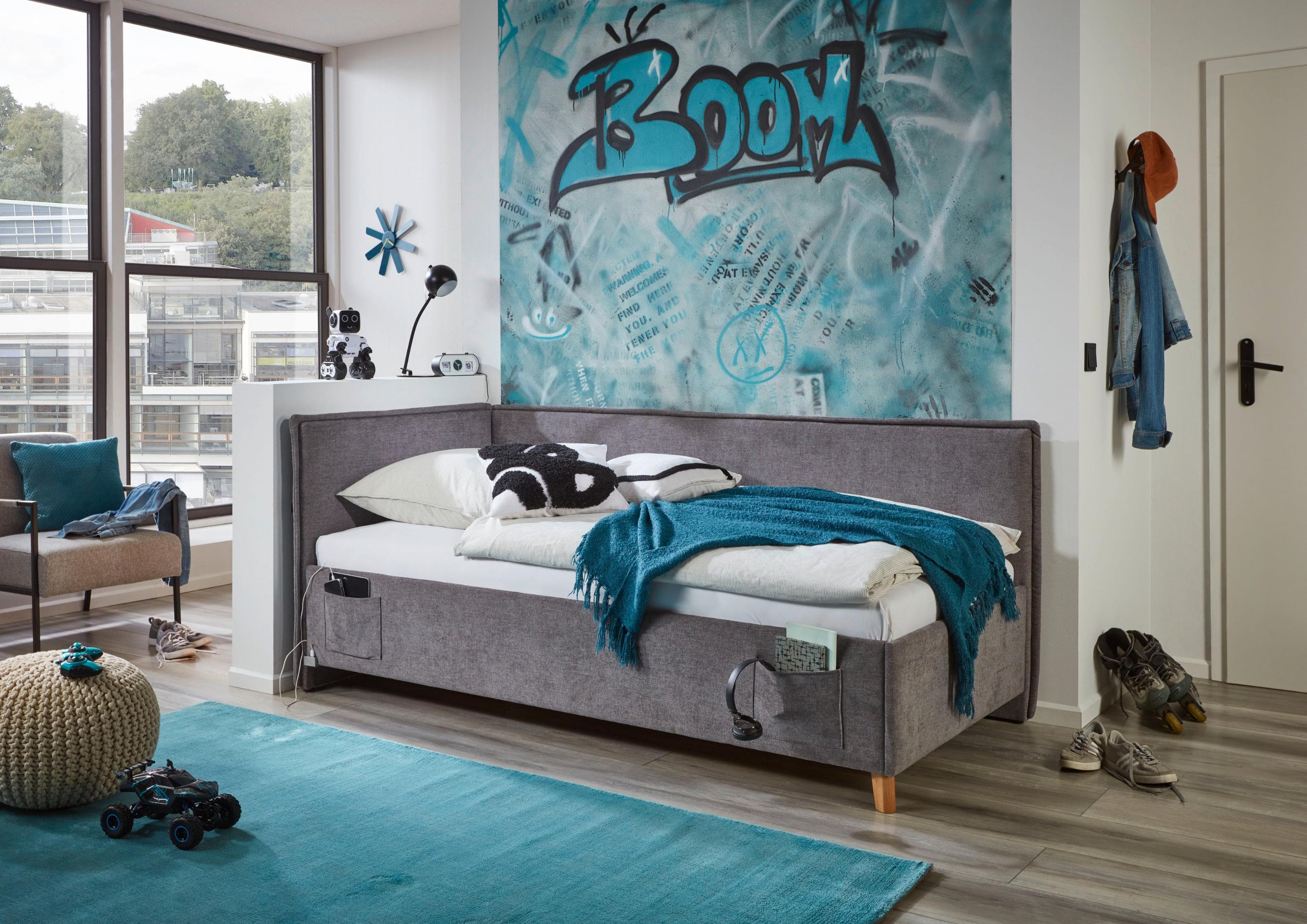 meise.möbel Polsterbett Fun Polsterliege mit Holzfuß