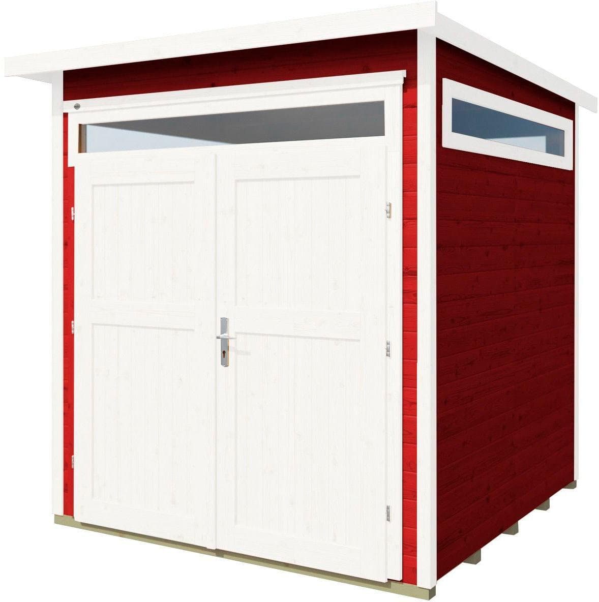 WEKA Gartenhaus 265 21 mm rot Fichtenholz Flachdach