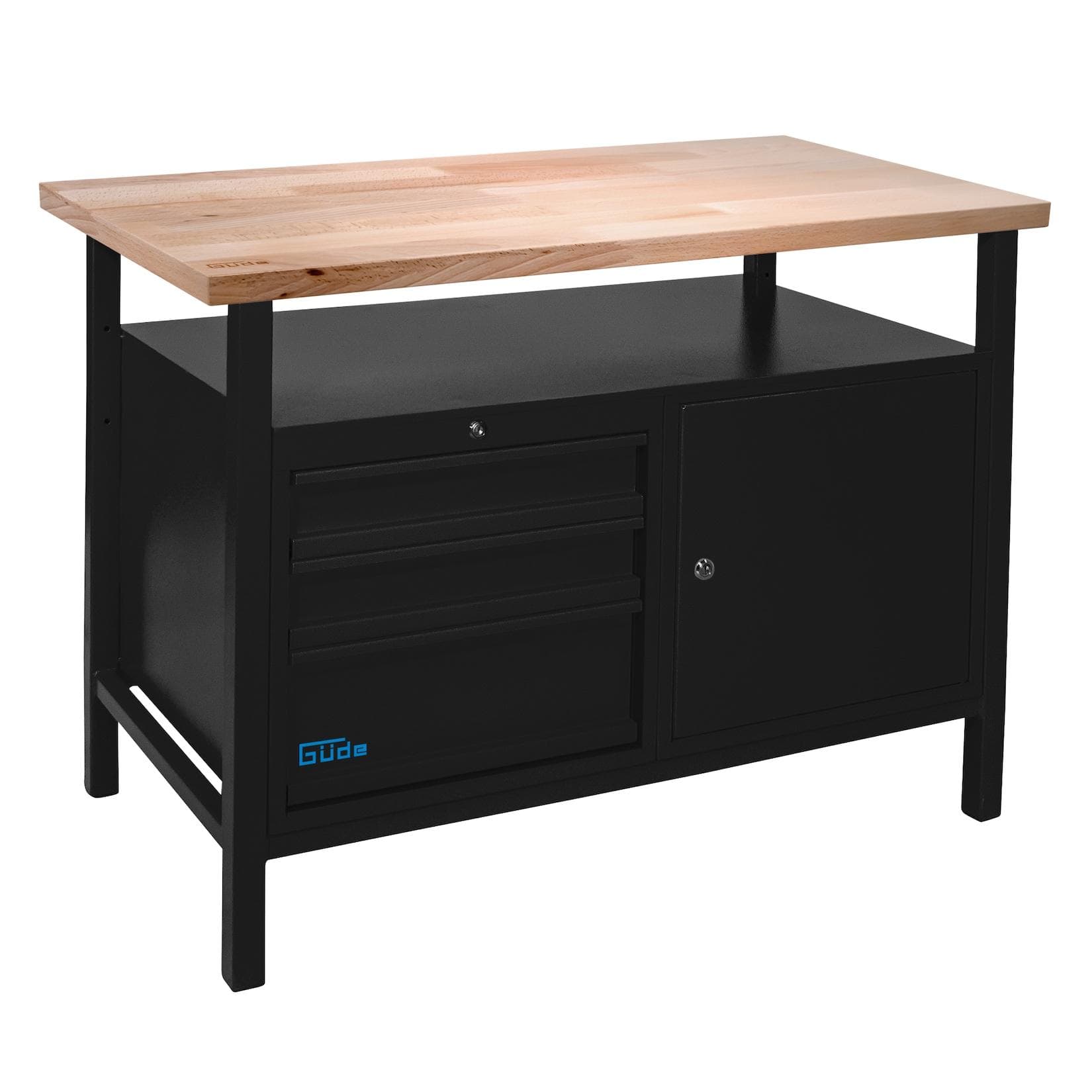Güde Werkbank P 1200 SLT Black Line mit abschließbarem Stauraum