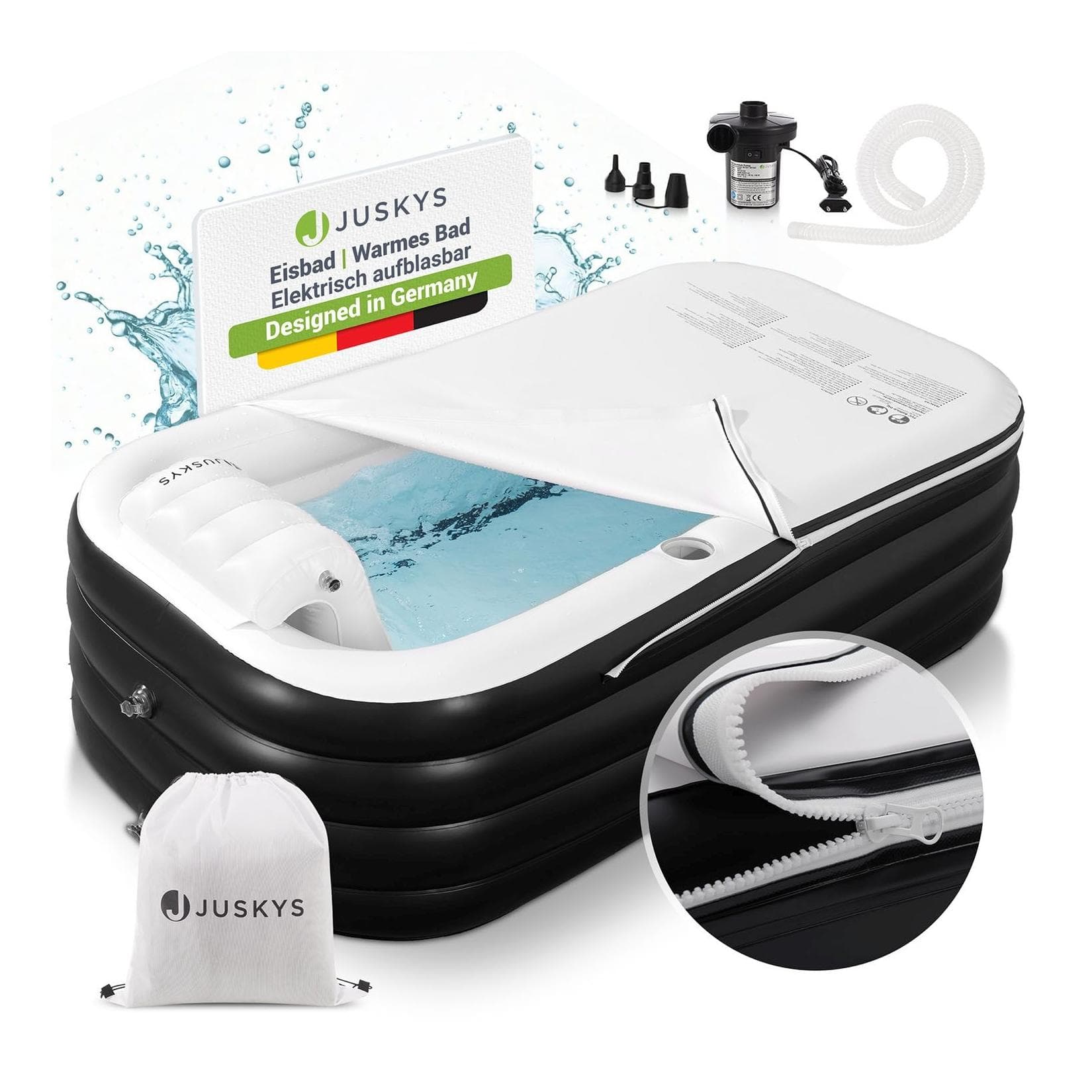 Juskys Aufblasbare Badewanne L Outdoor Wanne Faltbare Mobile Eistonne