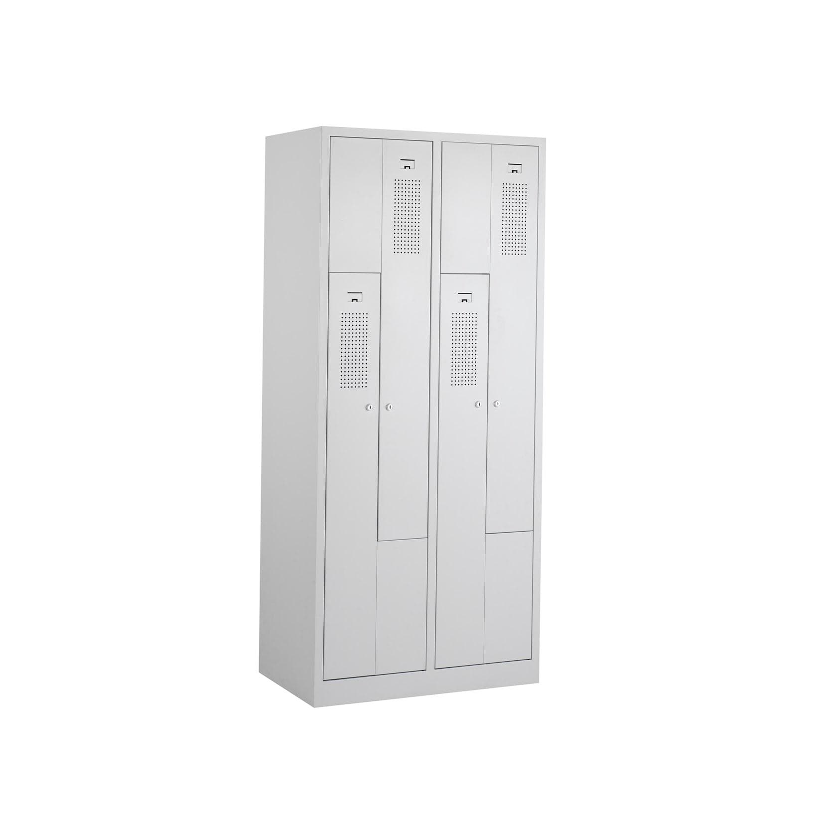 CEHA Garderoben Z-Spind 80 cm Breite mit Türen Lichtgrau