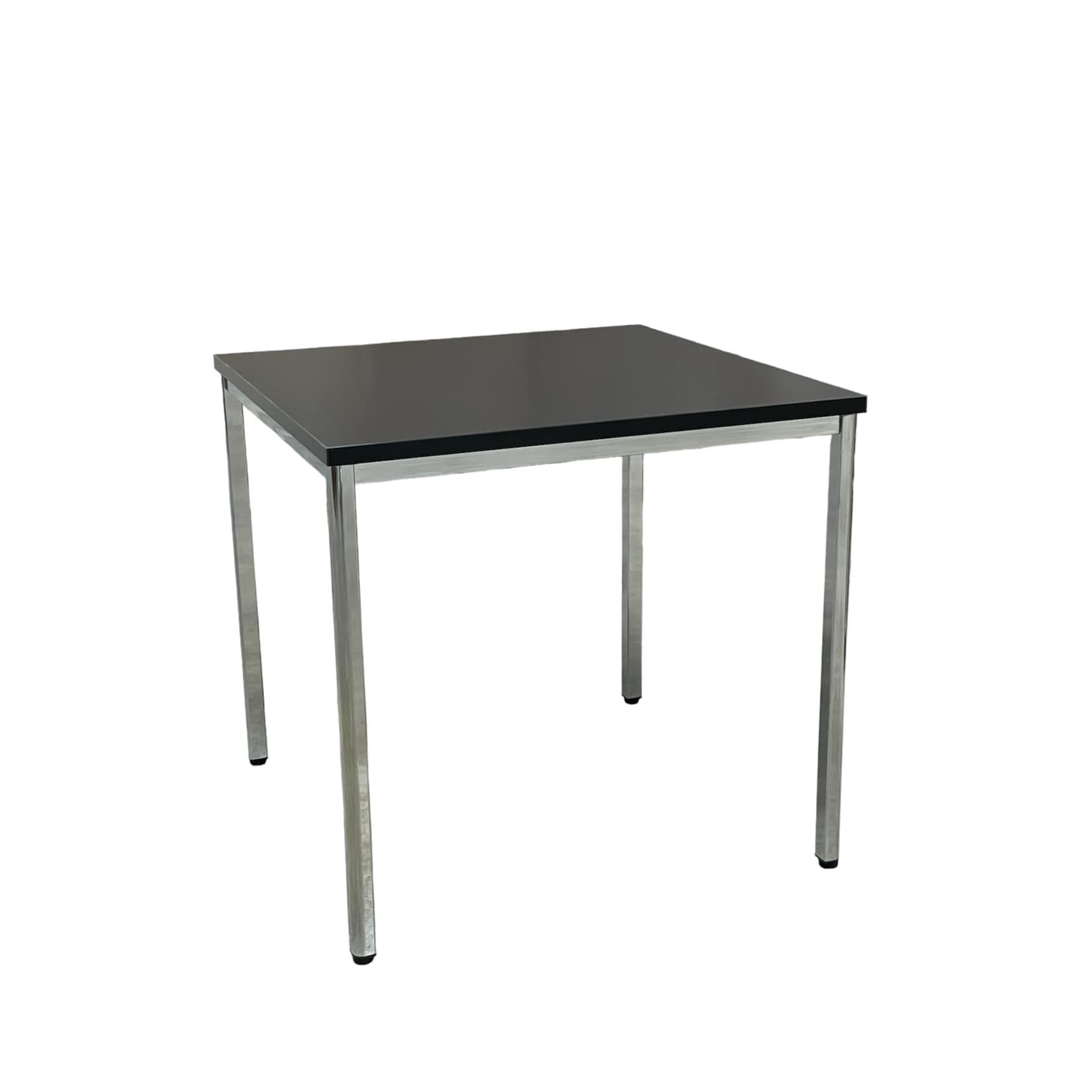 CEHA Mehrzwecktisch 80 x 80 cm Chrom/schwarz