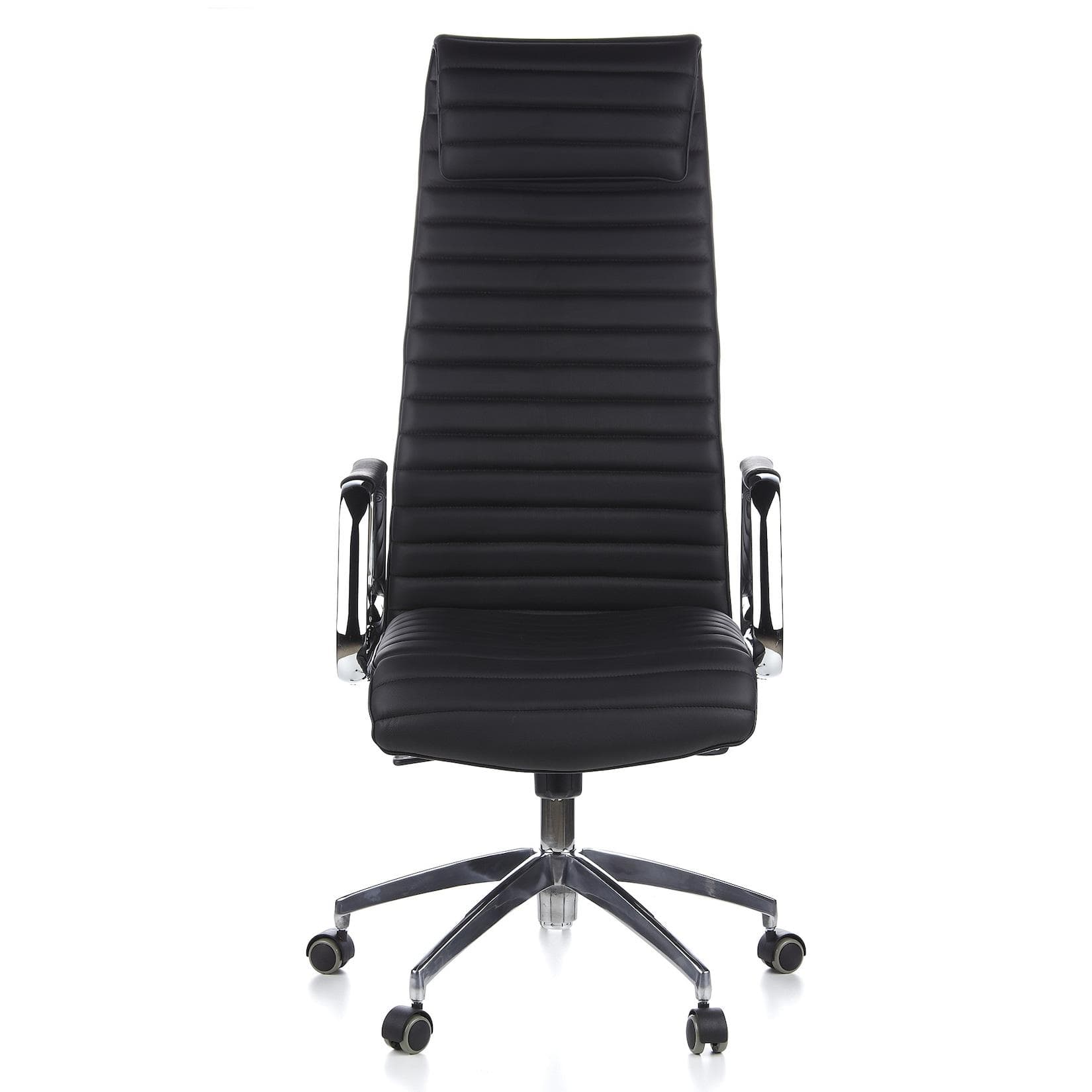 hjh OFFICE Chefsessel ASPERA 20 Leder Schwarz mit Synchronmechanik