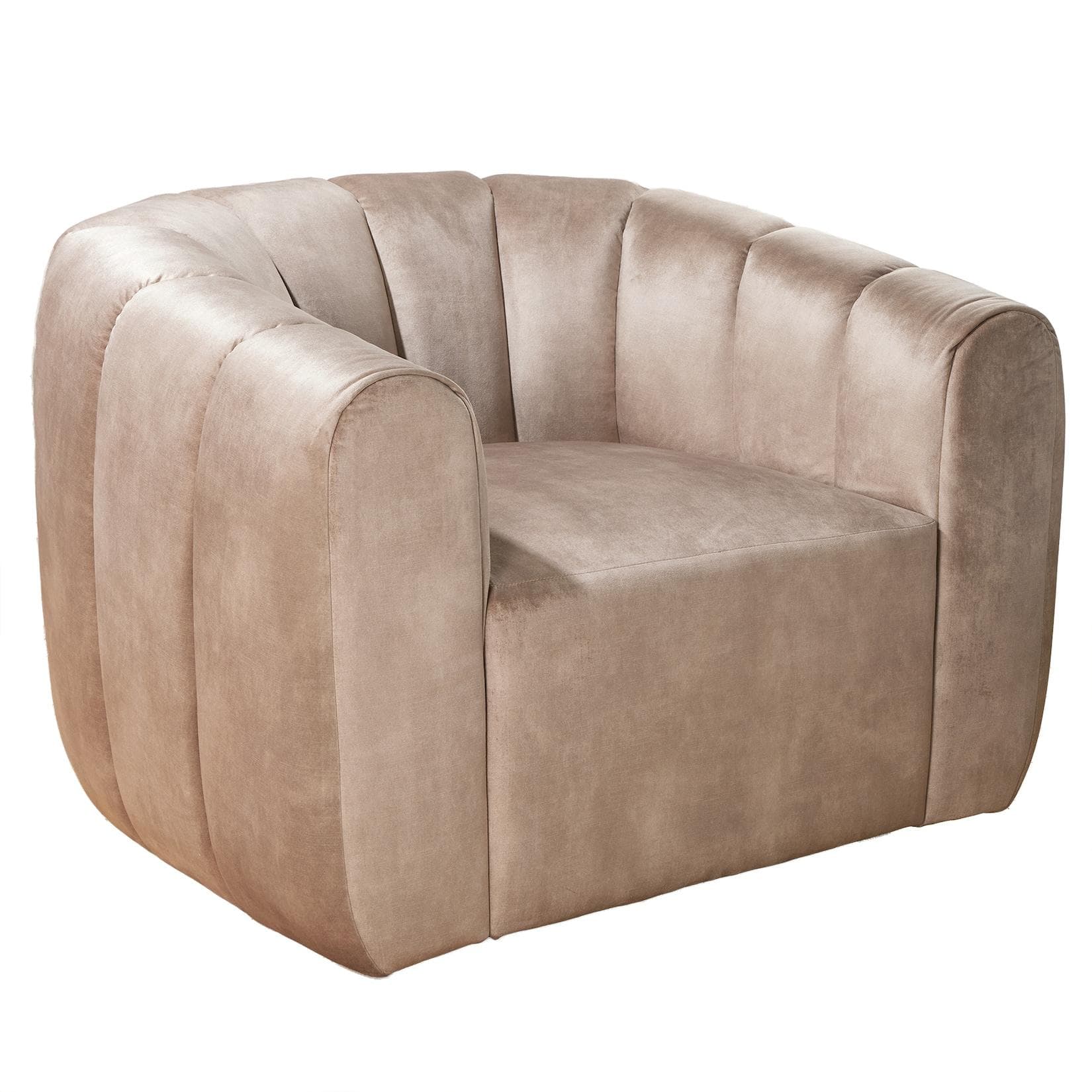 riess-ambiente Loungesessel BABYLON 360° Drehfunktion Champagner Samt