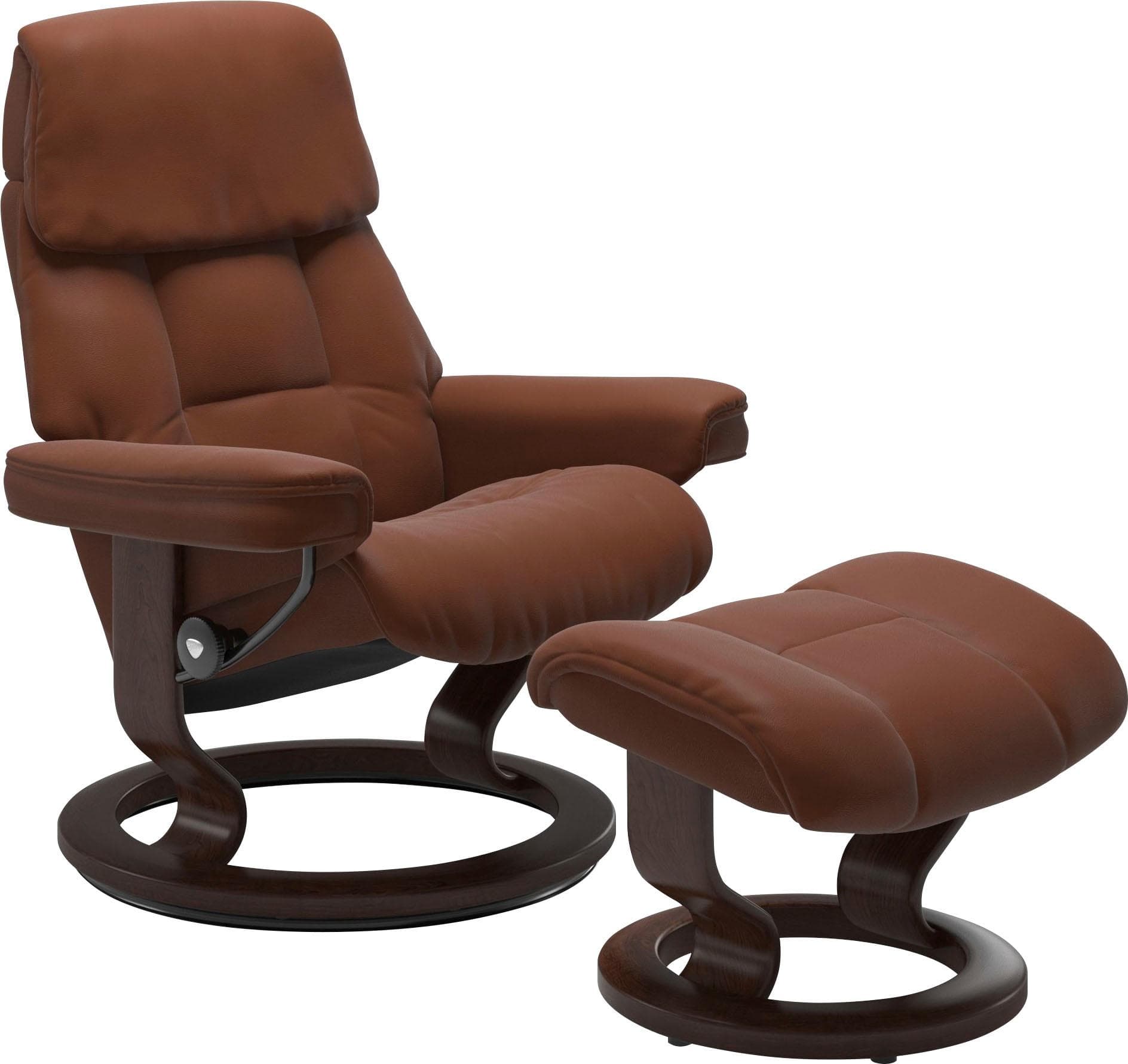 STRESSLESS Ruby Relaxsessel Braun Leder PALOMA mit Hocker