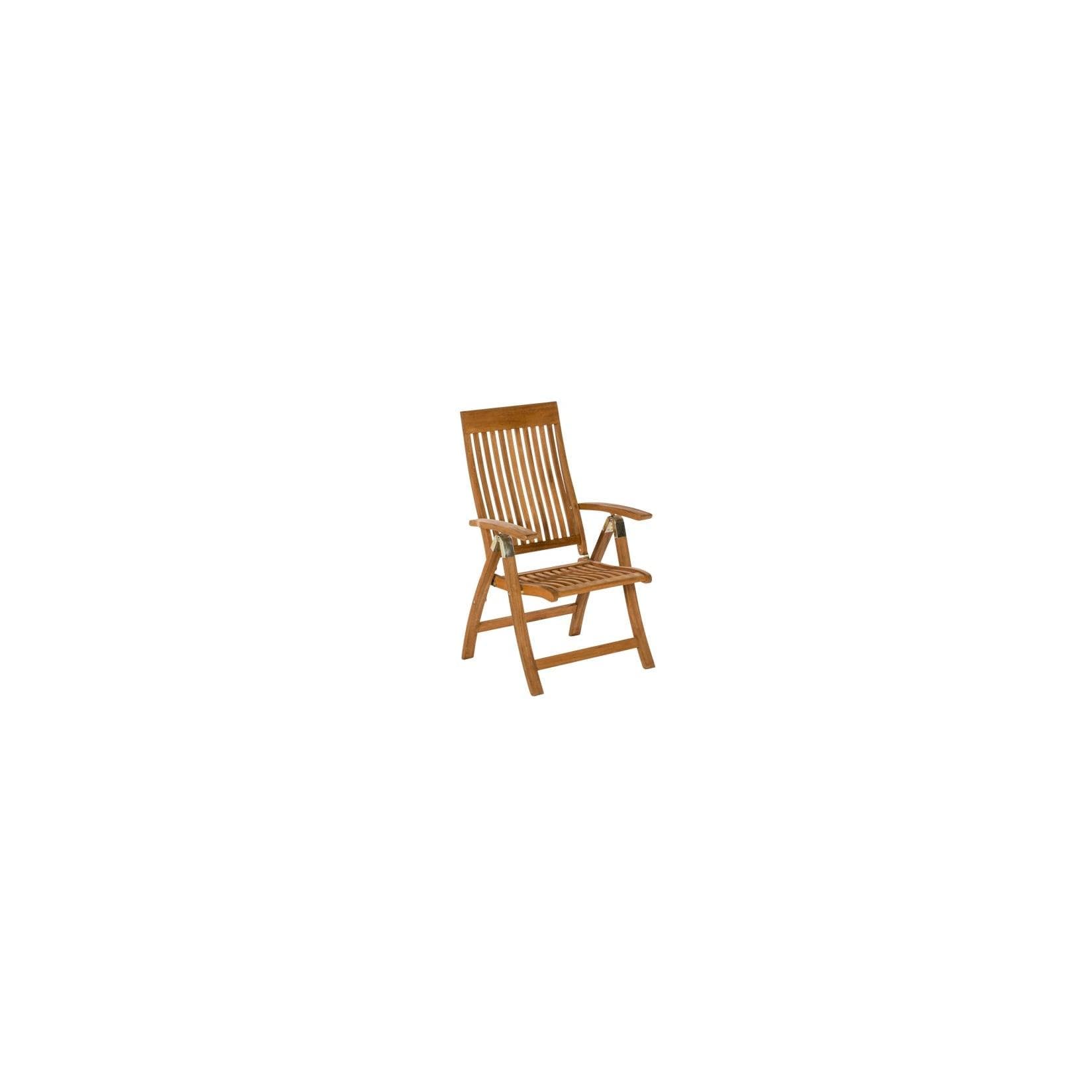 Merxx Comodoro Klappsessel Braun Eukalyptus Holz 5-fach Verstellbar