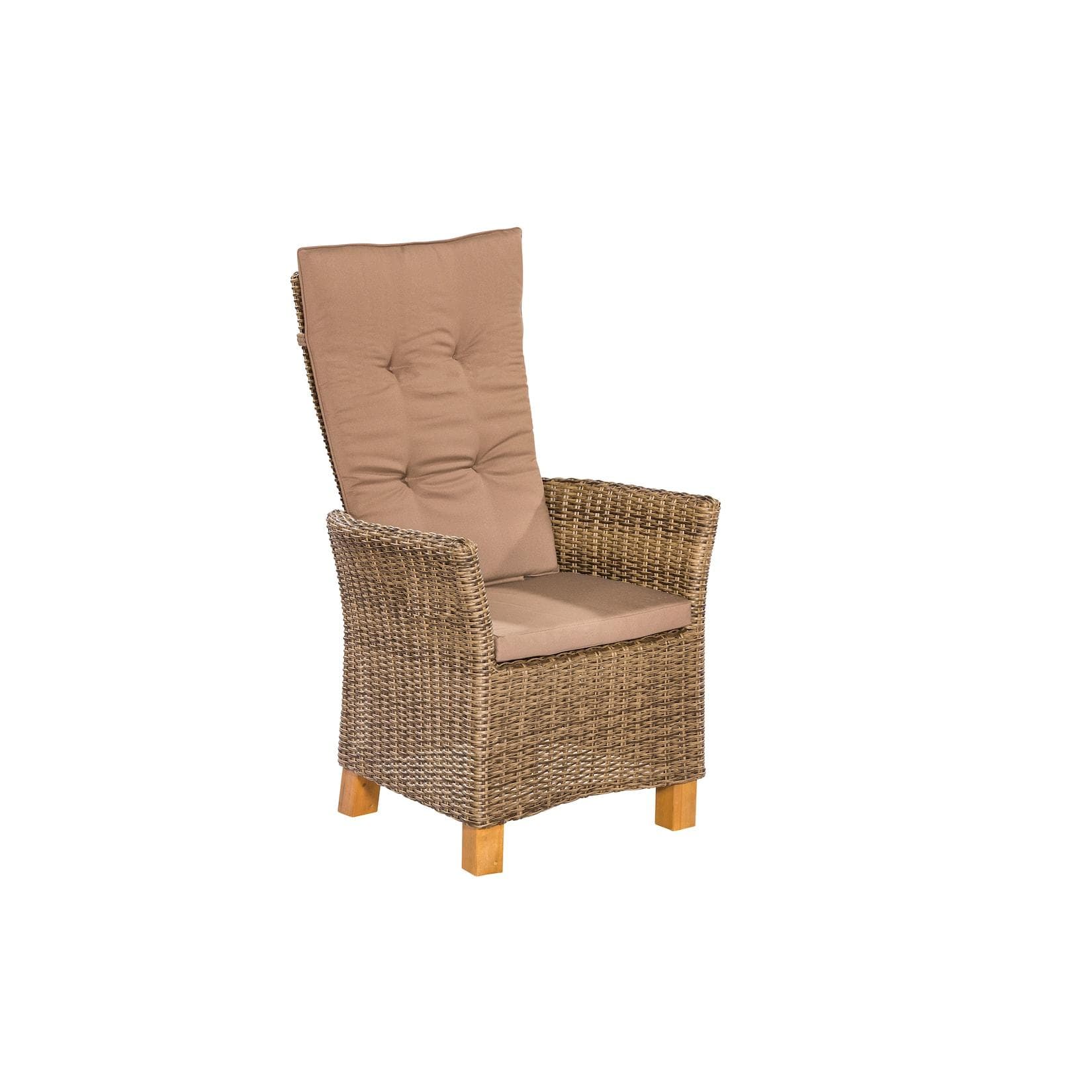 MERXX Toskana Gartenstuhl 2er Set Polyrattan Akazie Beige