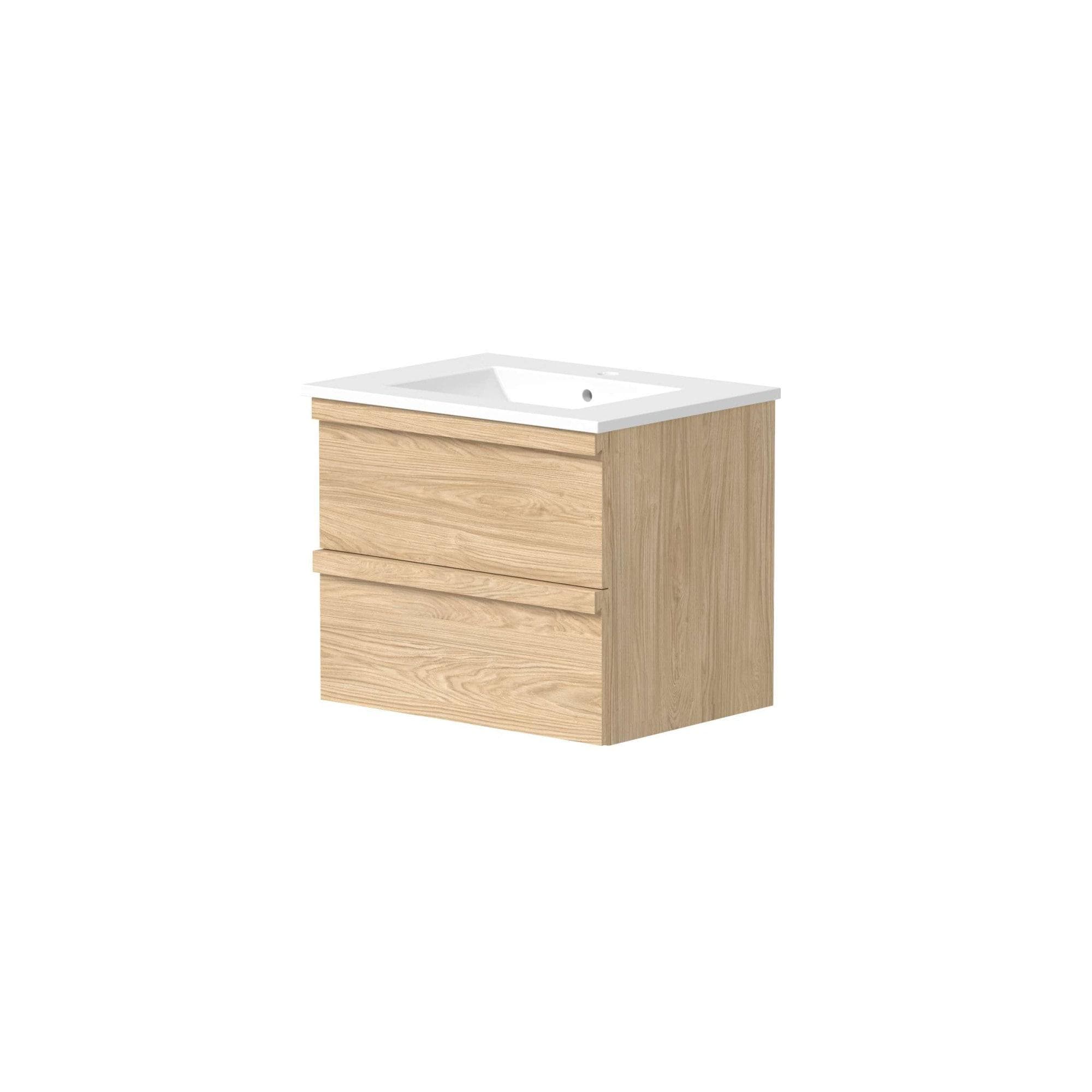 Welltime Pure Badmöbel Set Waschbecken mit Unterschrank Beige
