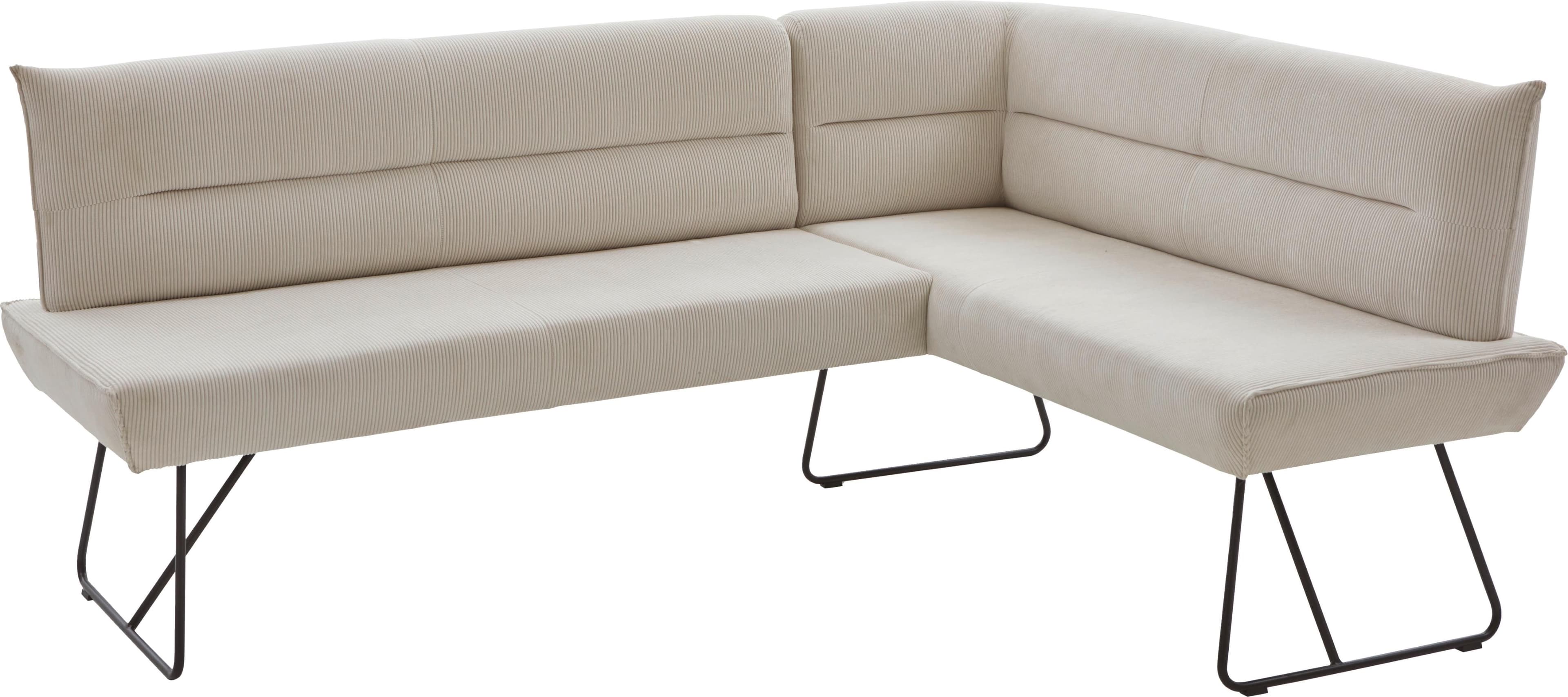 NIEHOFF SITZMÖBEL Eckbank Conny Cord Schwarz/Cream