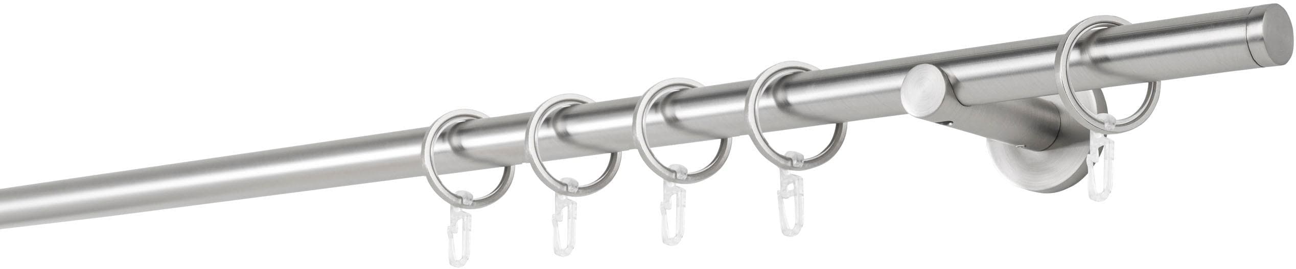 mydeco Gardinenstange 240 cm Silber Edelstahl 20mm