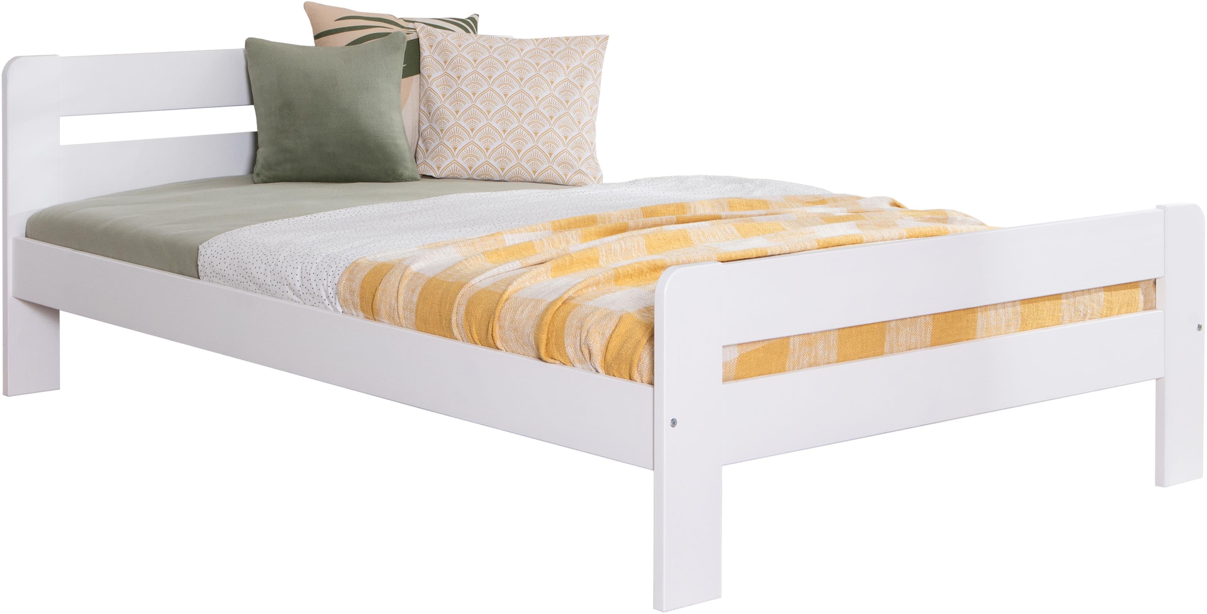 Massivholzbett Kiefer Weiß Jugendbett Kinderzimmer