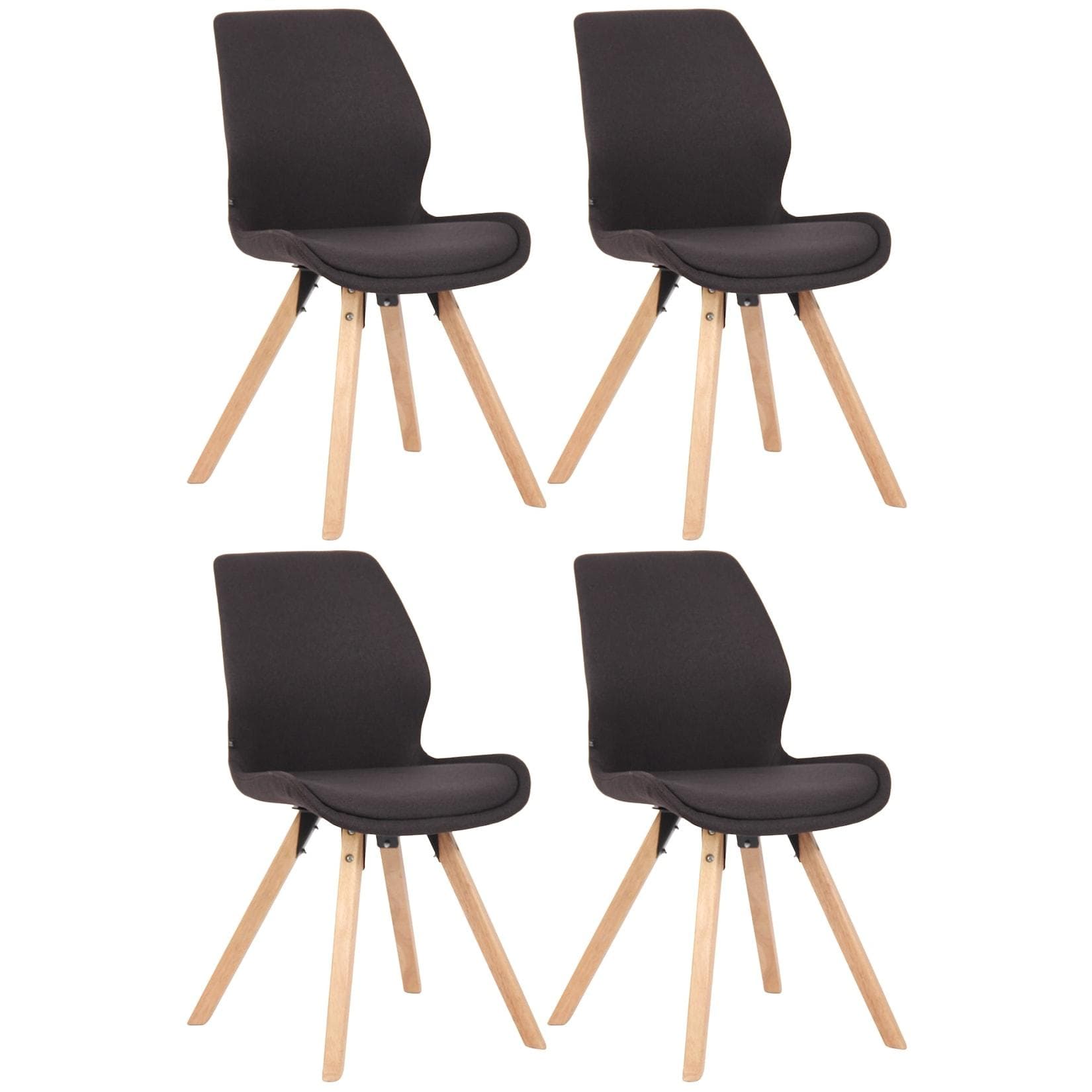 CLP Esszimmerstuhl 4er Set Luna Gepolstert Modern