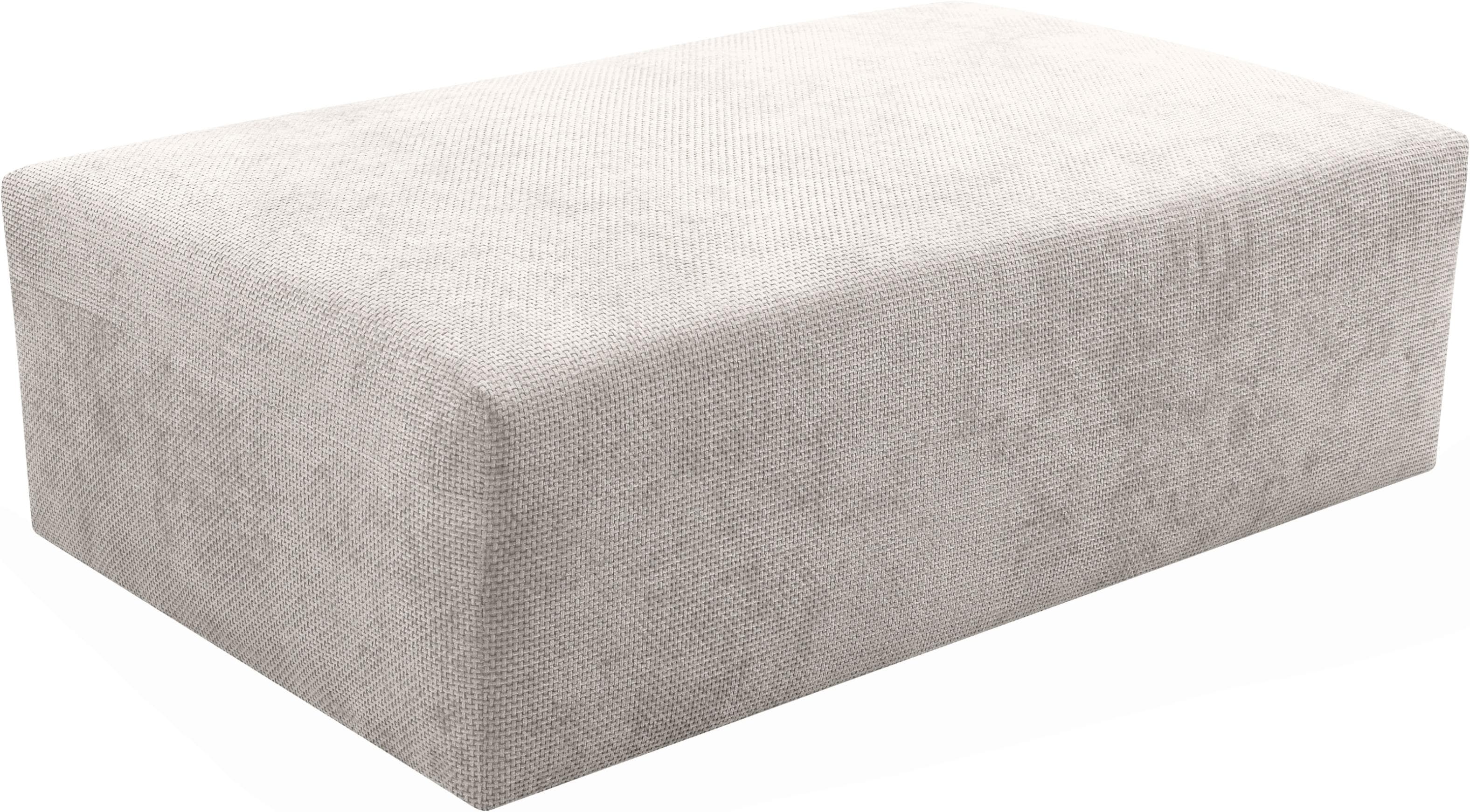 WERK2 Polsterhocker Zeus-XL Beige Natur 100% Polyester