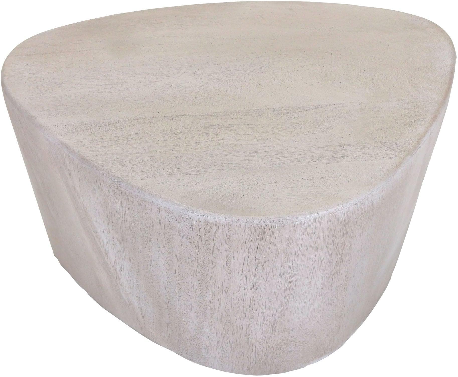 GUTMANN FACTORY Couchtisch Weiß Dreieck Form Furnier