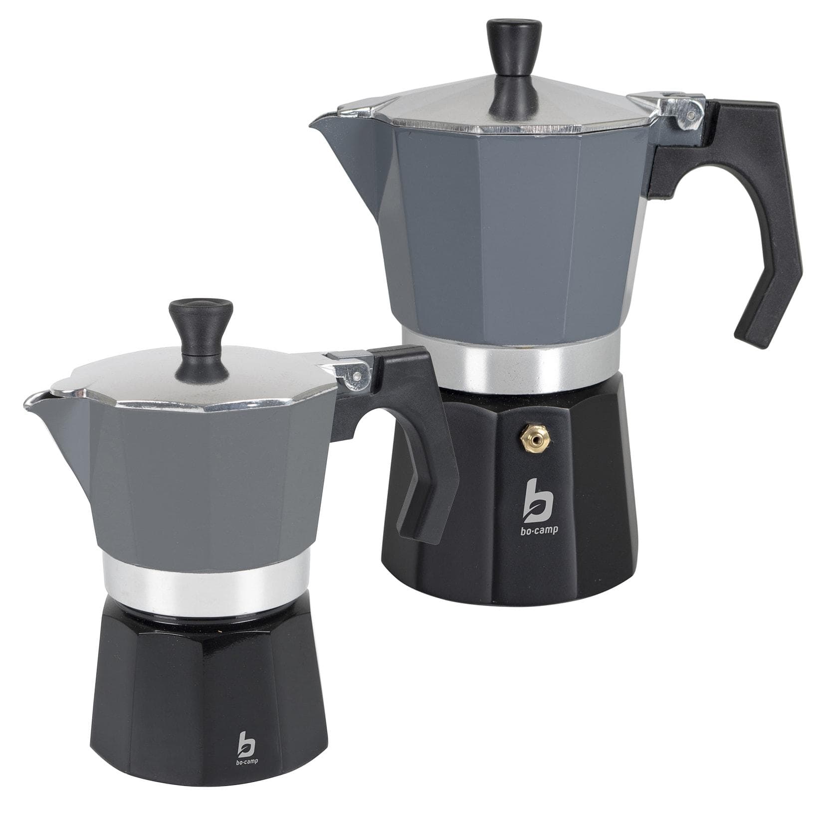 BO-CAMP Espressokocher Percolator Kaffee Kocher Espresso Kanne Alu 6 Tassen
