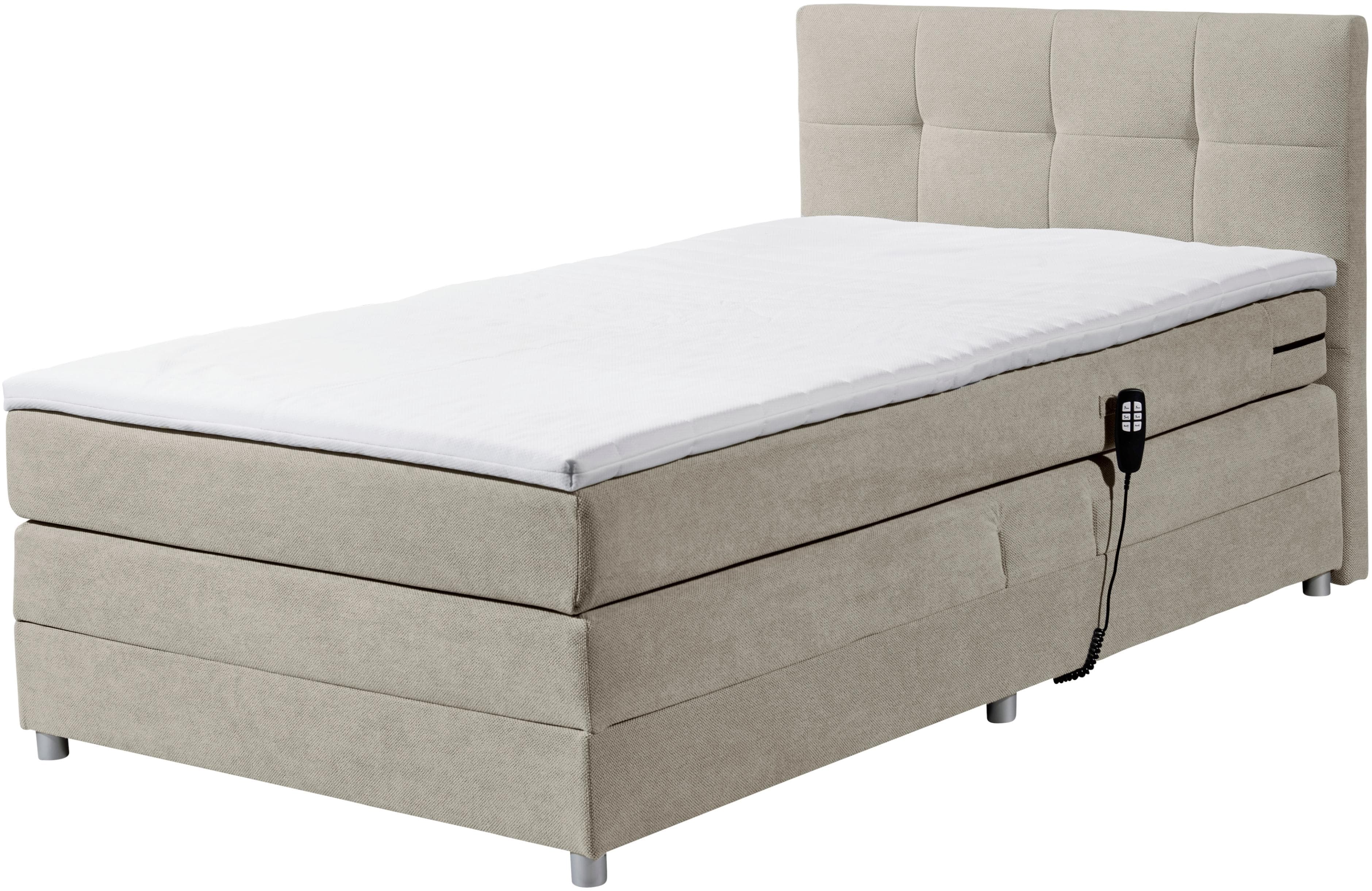 Boxspringbett Toulouse B Beige Elektrisch Verstellbar mit Motor