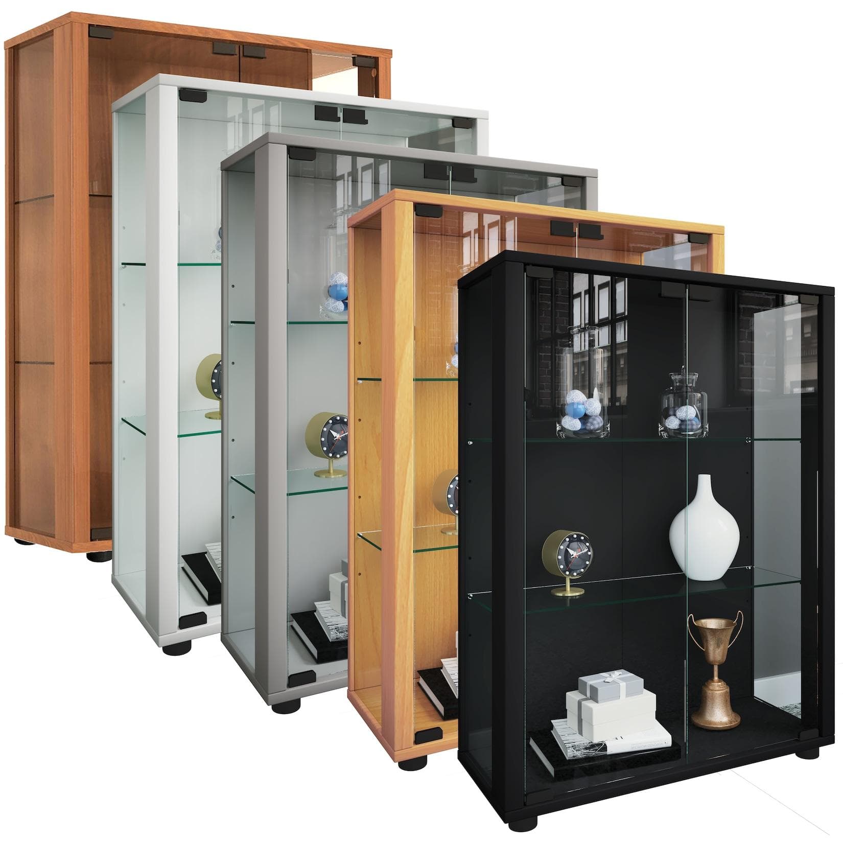 Holz-Glas-Vitrine "Sintalo" - Für Ihre Sammlungen