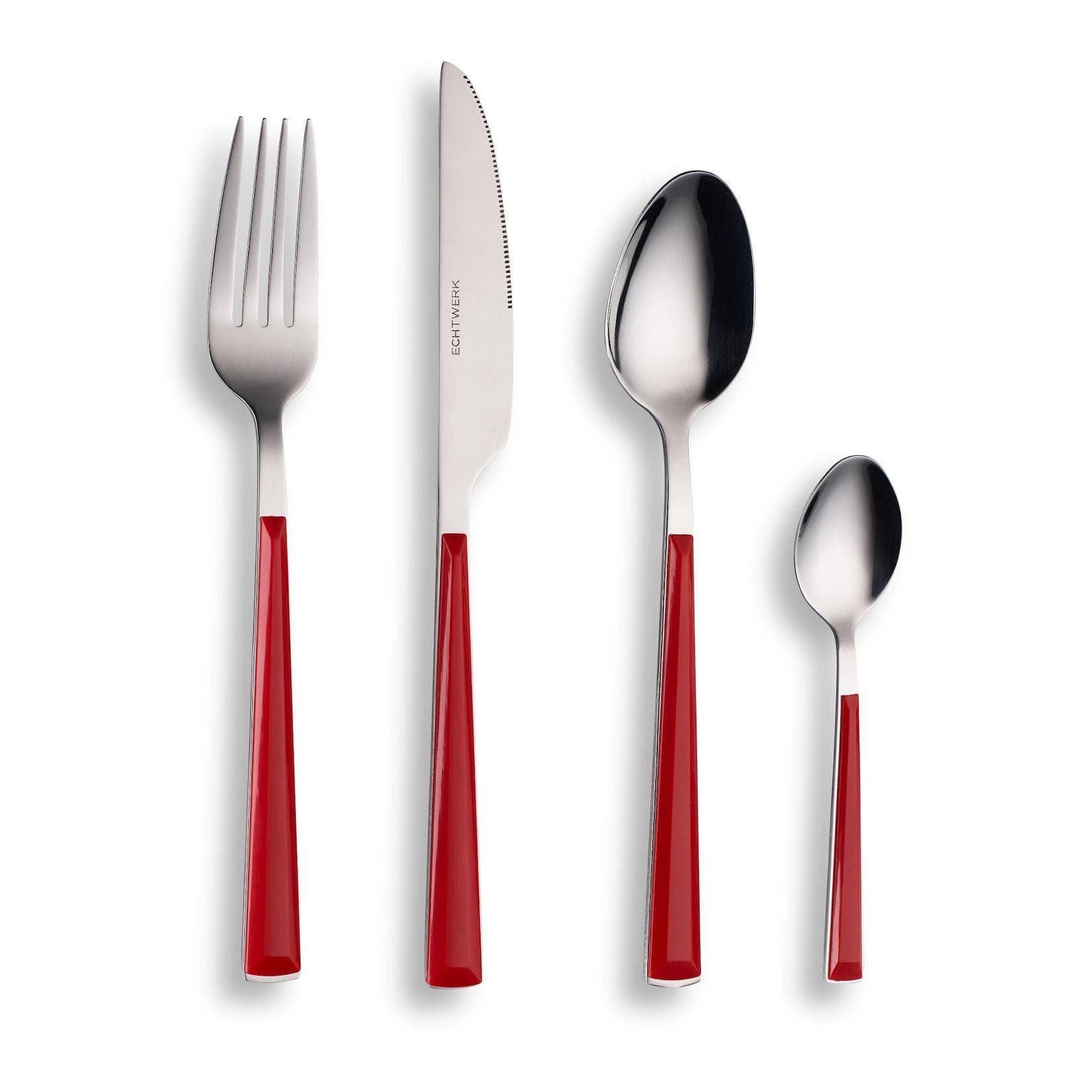 ECHTWERK Besteck Set Basic 24-tlg. Rot