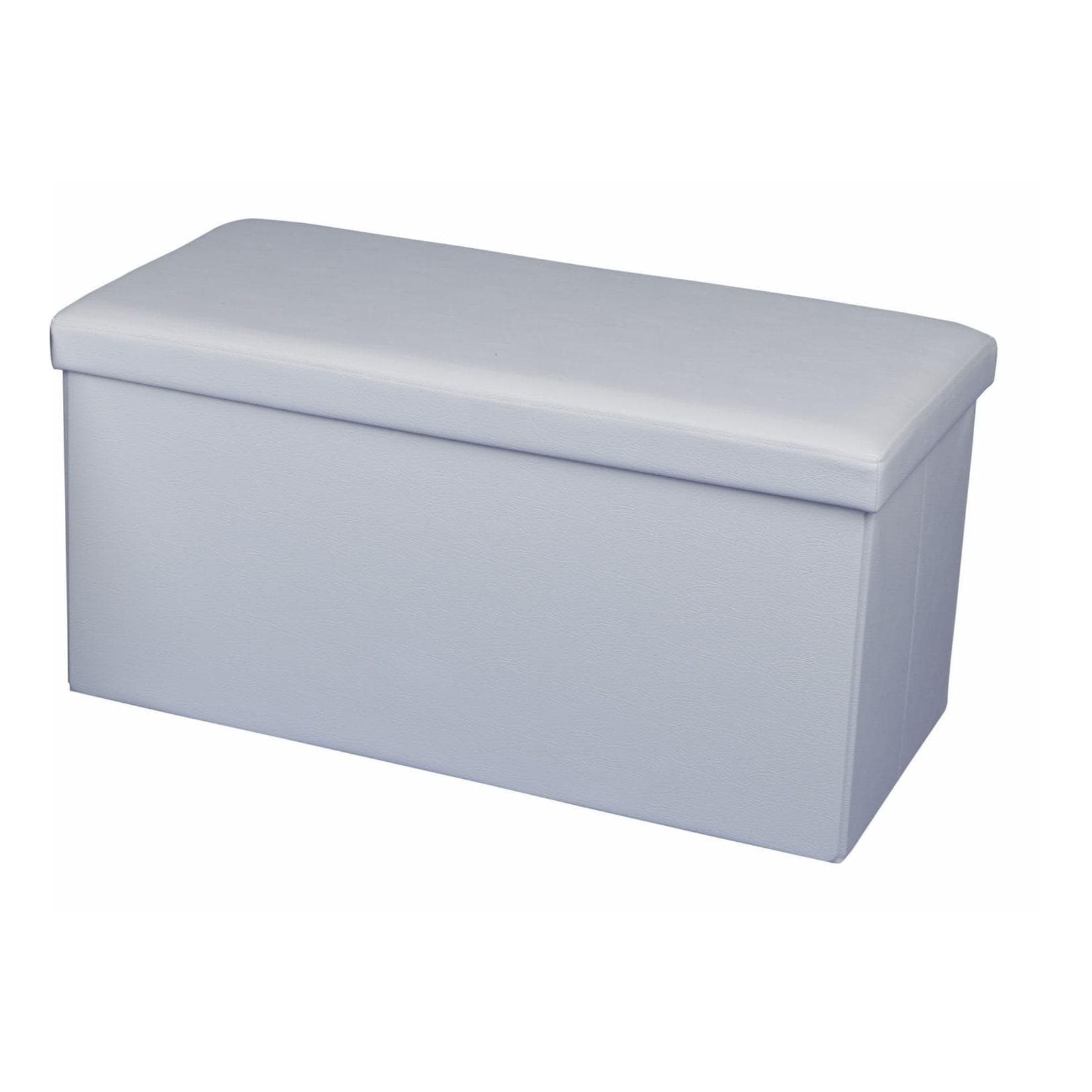 Faltbarer Sitzwürfel mit Stauraum aus Kunstleder - Belastbar bis 300 kg