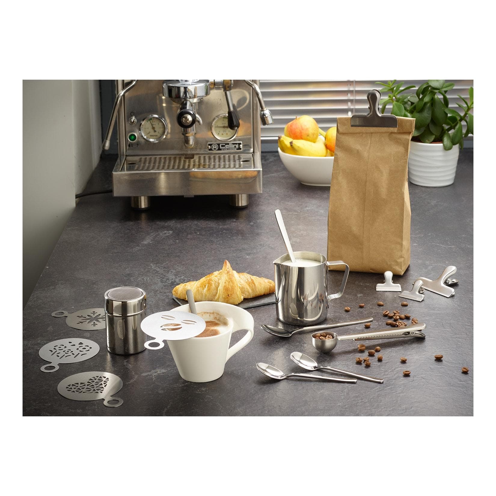 Echtwerk Kaffeezubehör-Set 23tlg Silber