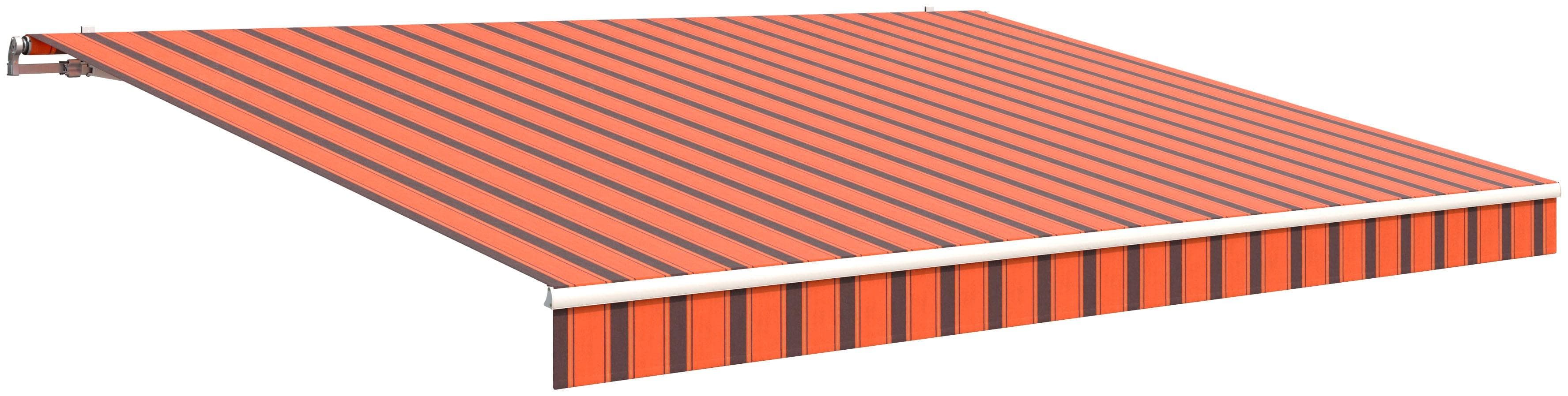 Gelenkarmmarkise Classic in Orange und Braun