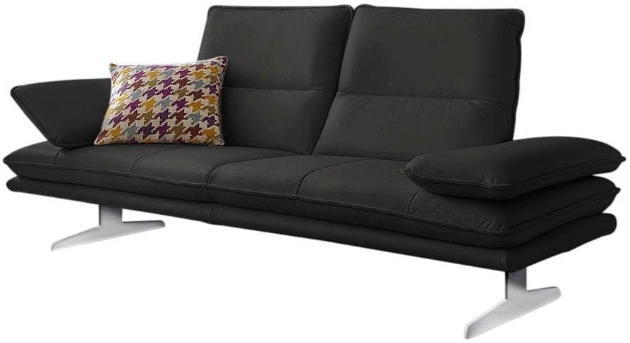 W.SCHILLIG Broadway 2-Sitzer Sofa Grau Longlife Leder