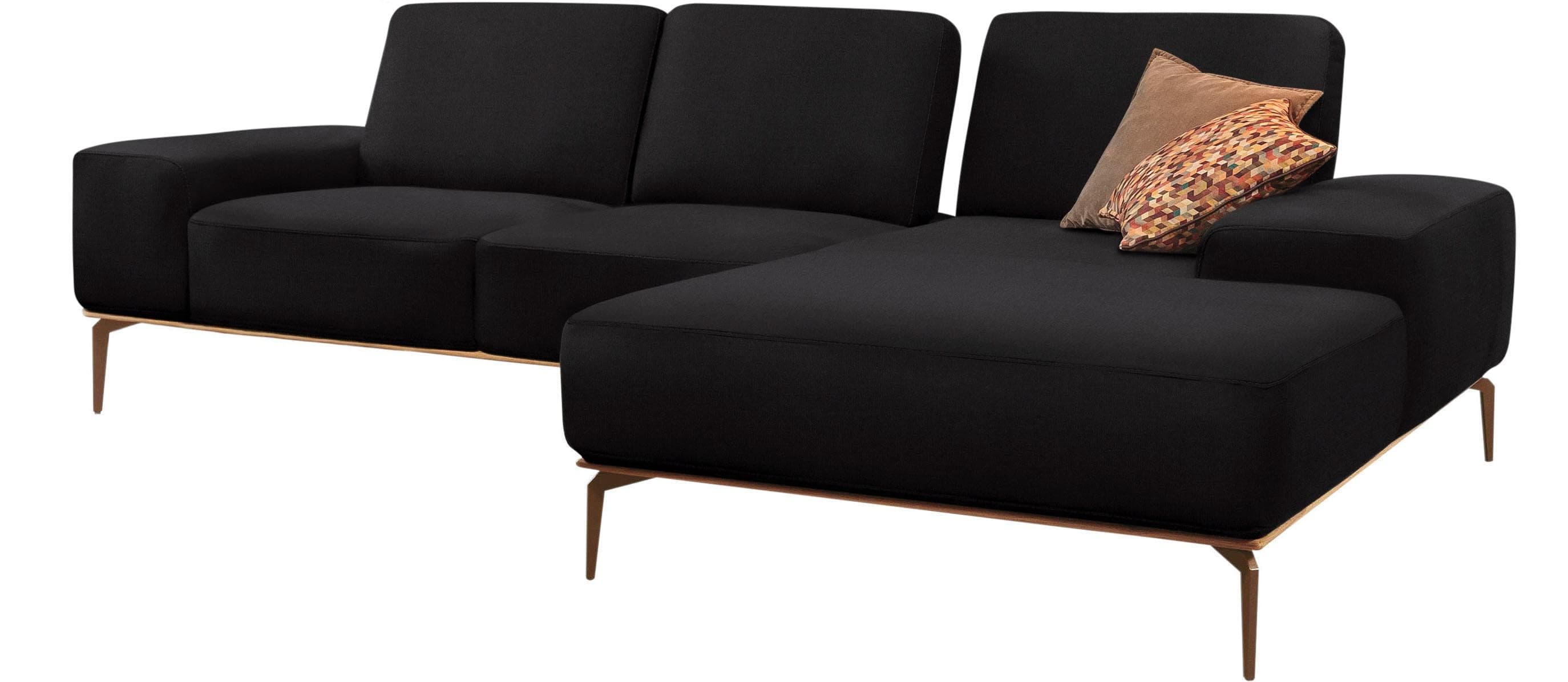 W.SCHILLIG Ecksofa run Designsofa schwarz midnight W82