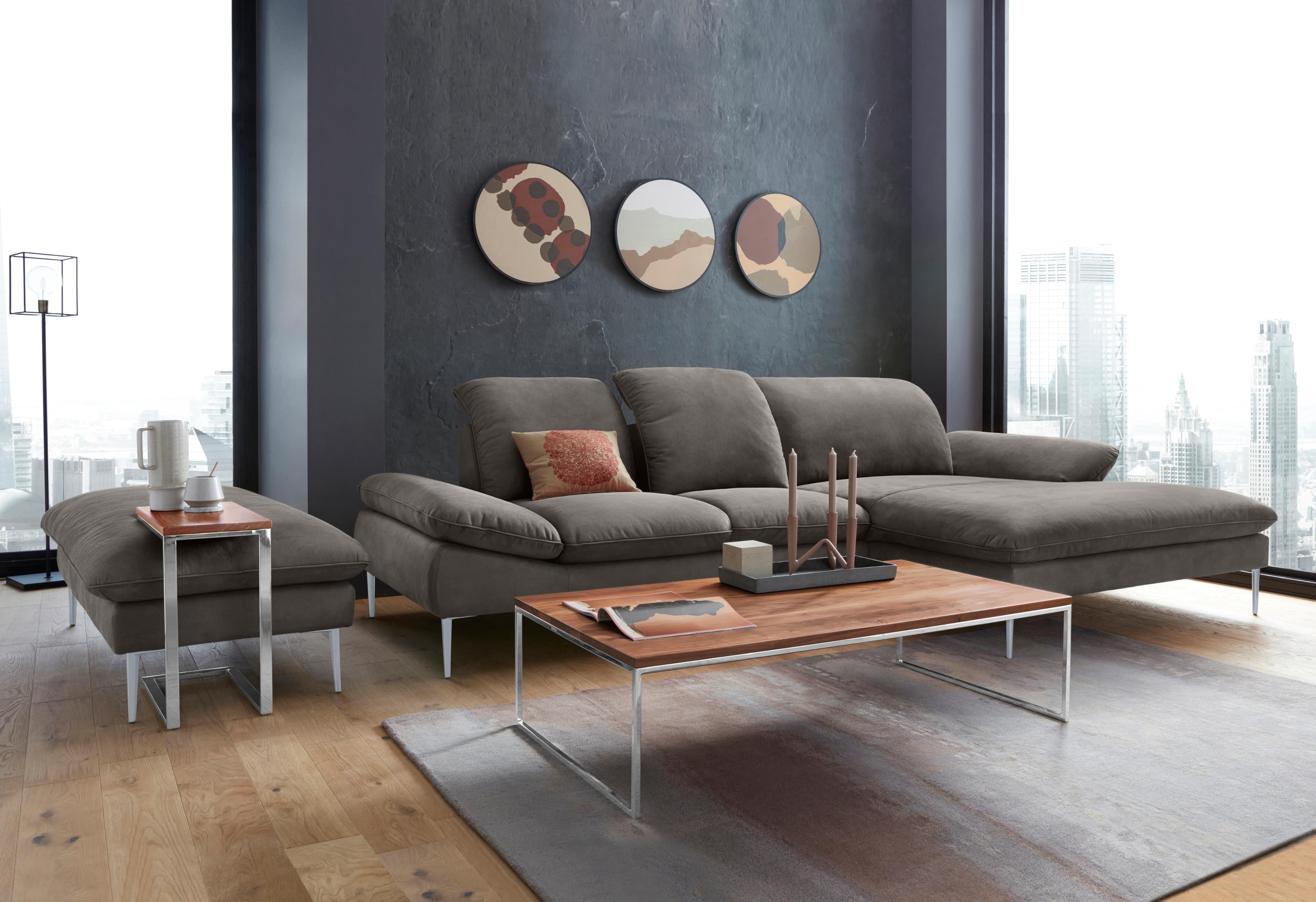 W.SCHILLIG Ecksofa enjoy&MORE Grau mit Sitztiefenverstellung