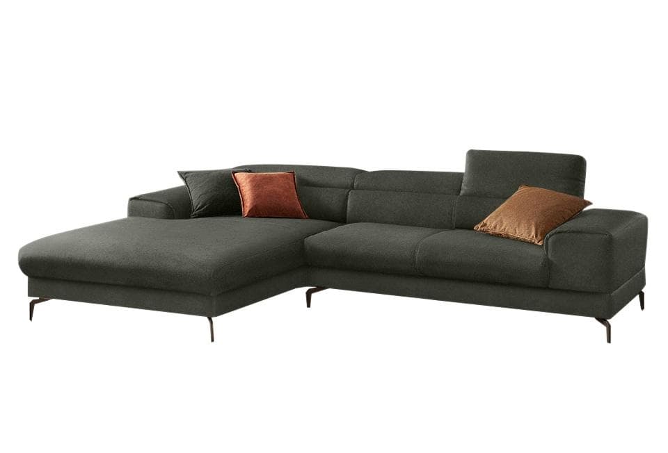 W.SCHILLIG Ecksofa Piedroo L-Form Grün Chenille