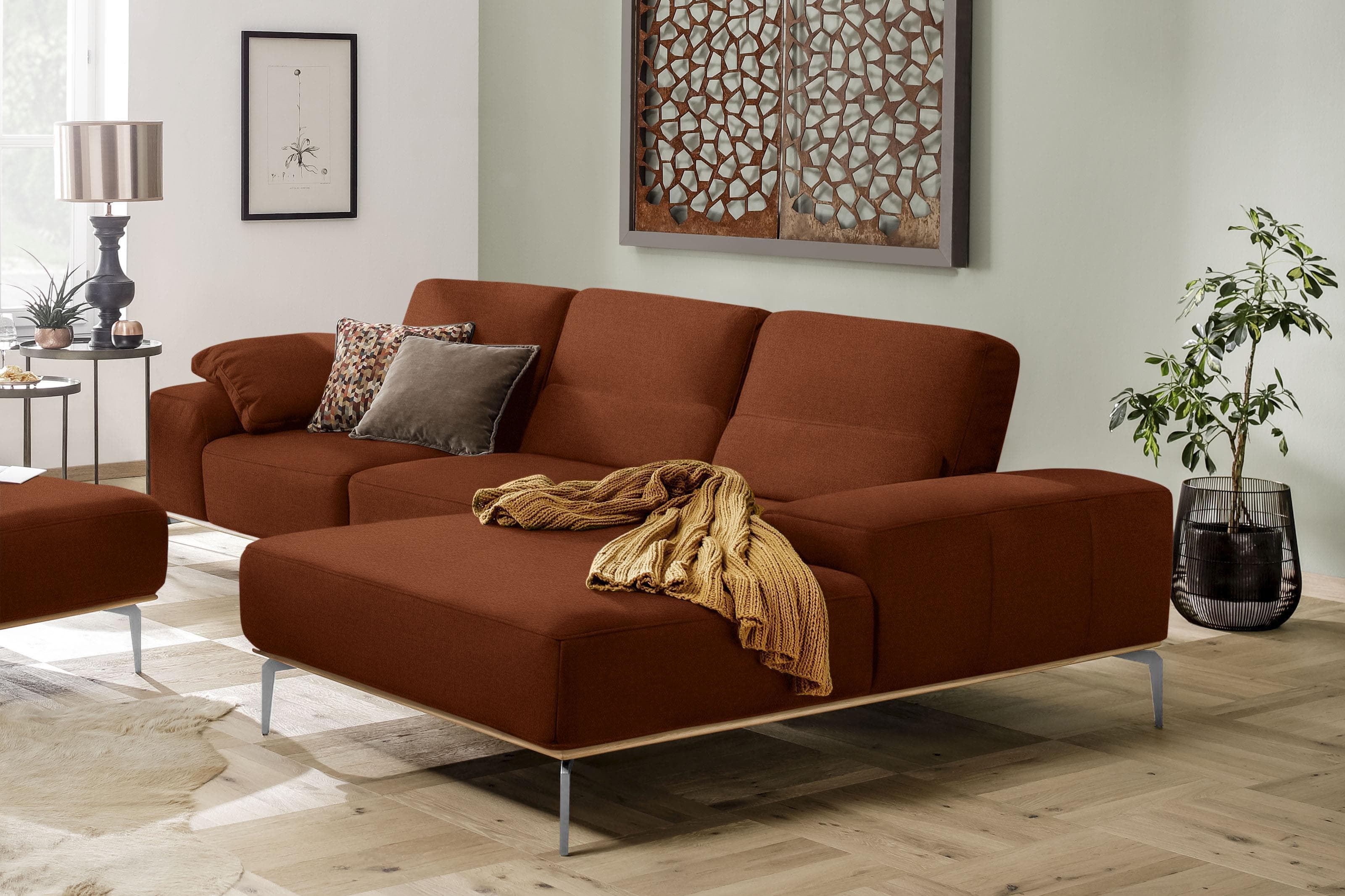 W.SCHILLIG Ecksofa run L-Form mit Recamiere
