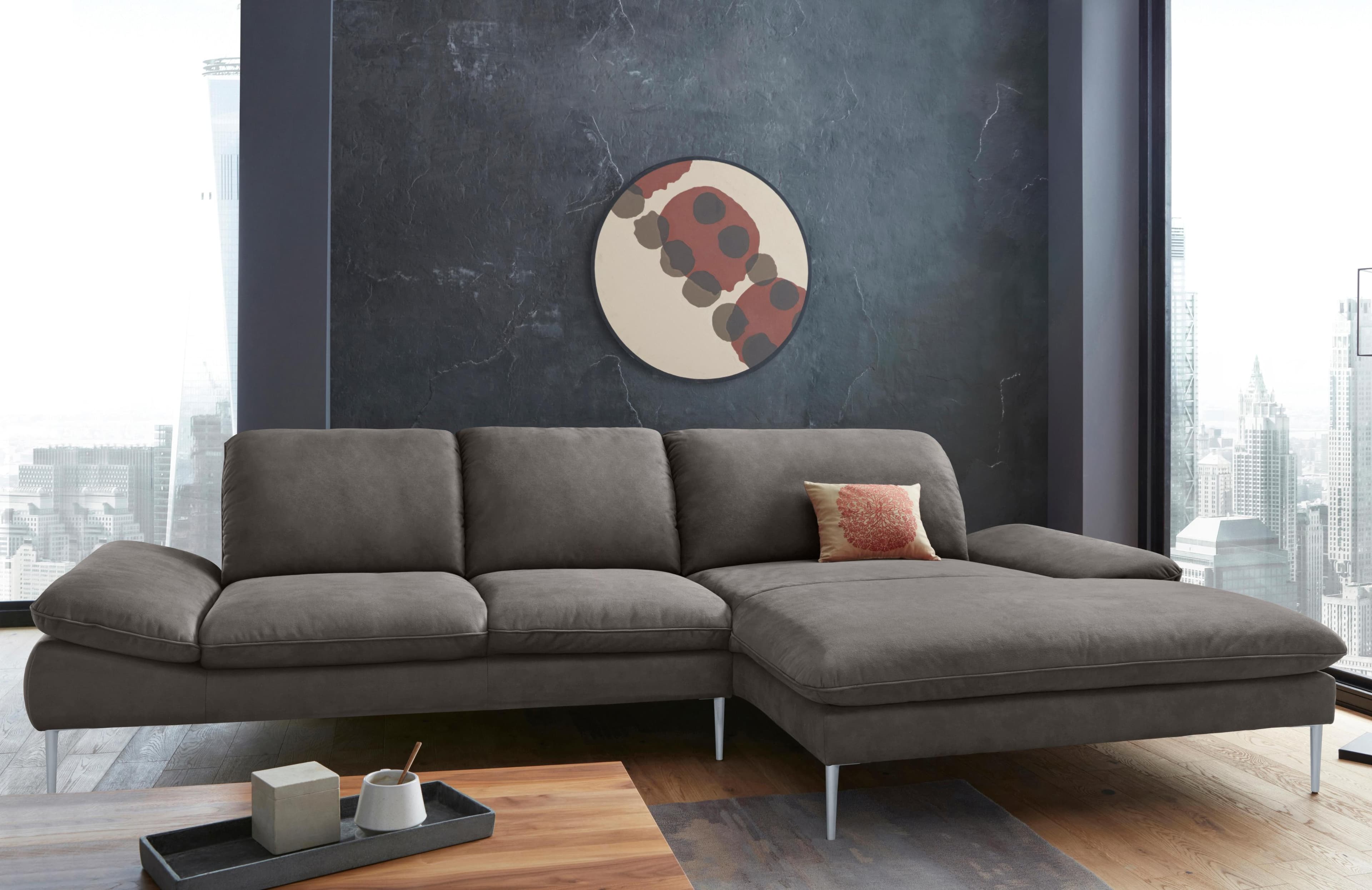 W.SCHILLIG Ecksofa enjoy&MORE Grau mit Sitztiefenverstellung