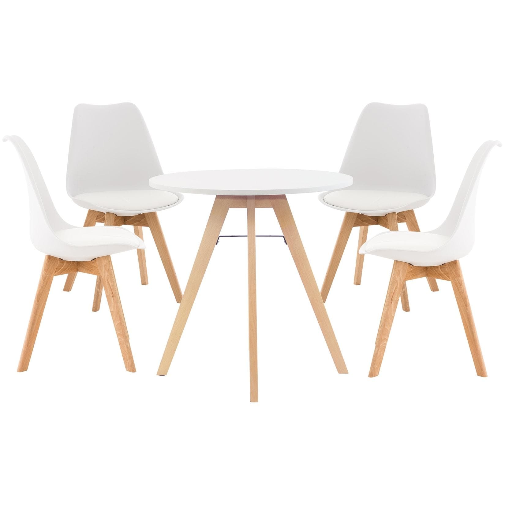 Essgruppe Livik mit Polstersesseln - Buchenholz