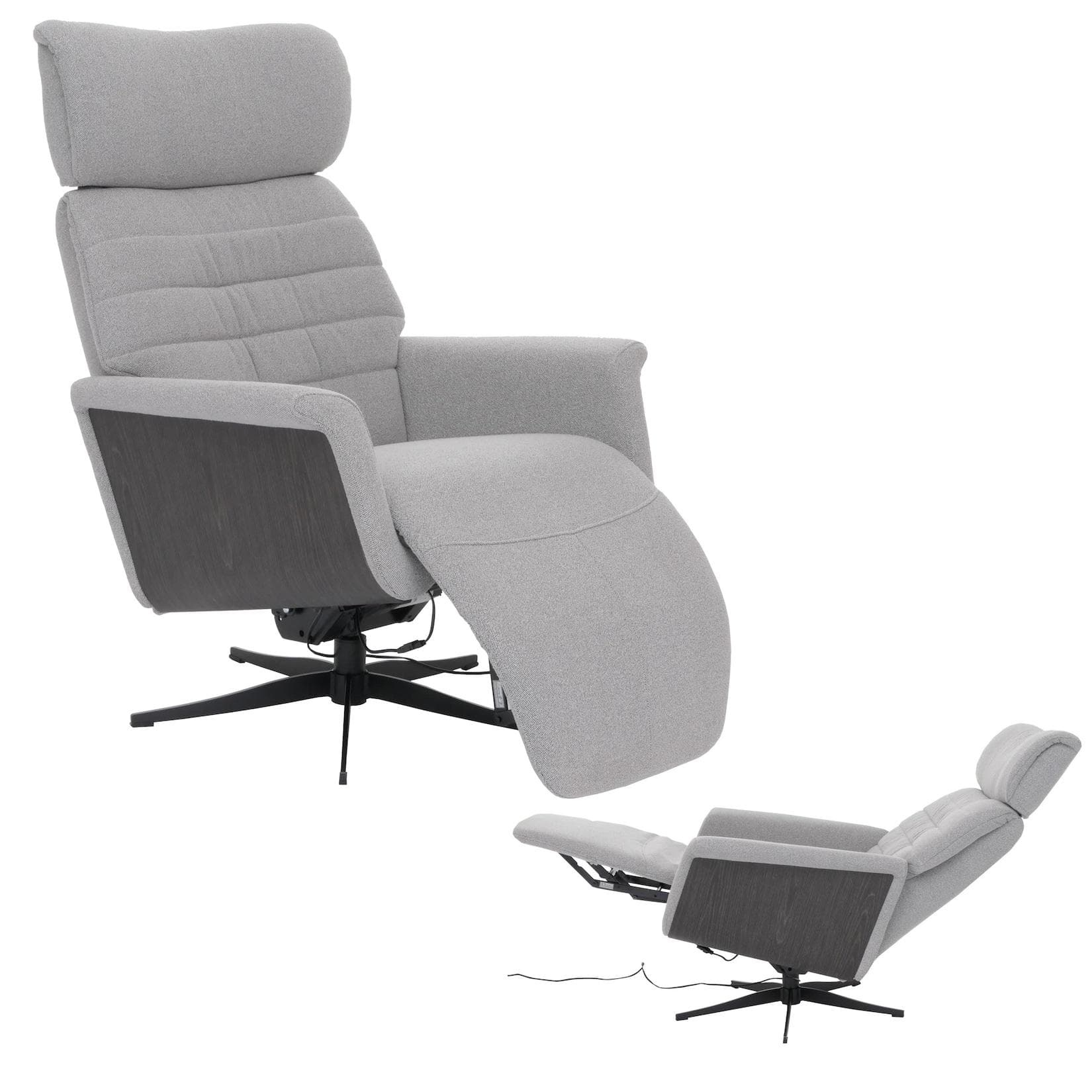 Stufenlos Verstellbarer Relaxsessel mit separater Rückenlehne und Fußstütze