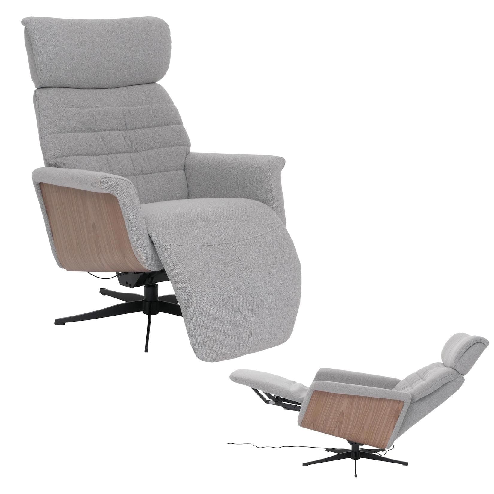 Stufenlos Verstellbarer Relaxsessel mit separater Rückenlehne und Fußstütze