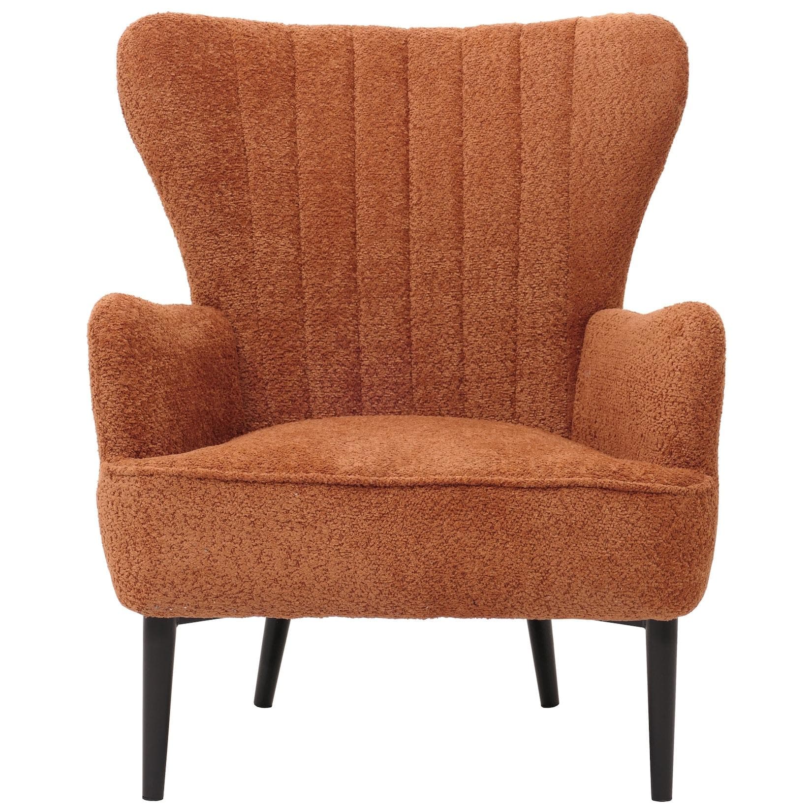 Lounge-Sessel MCW-K37 Retro Vintage Chenille Orange